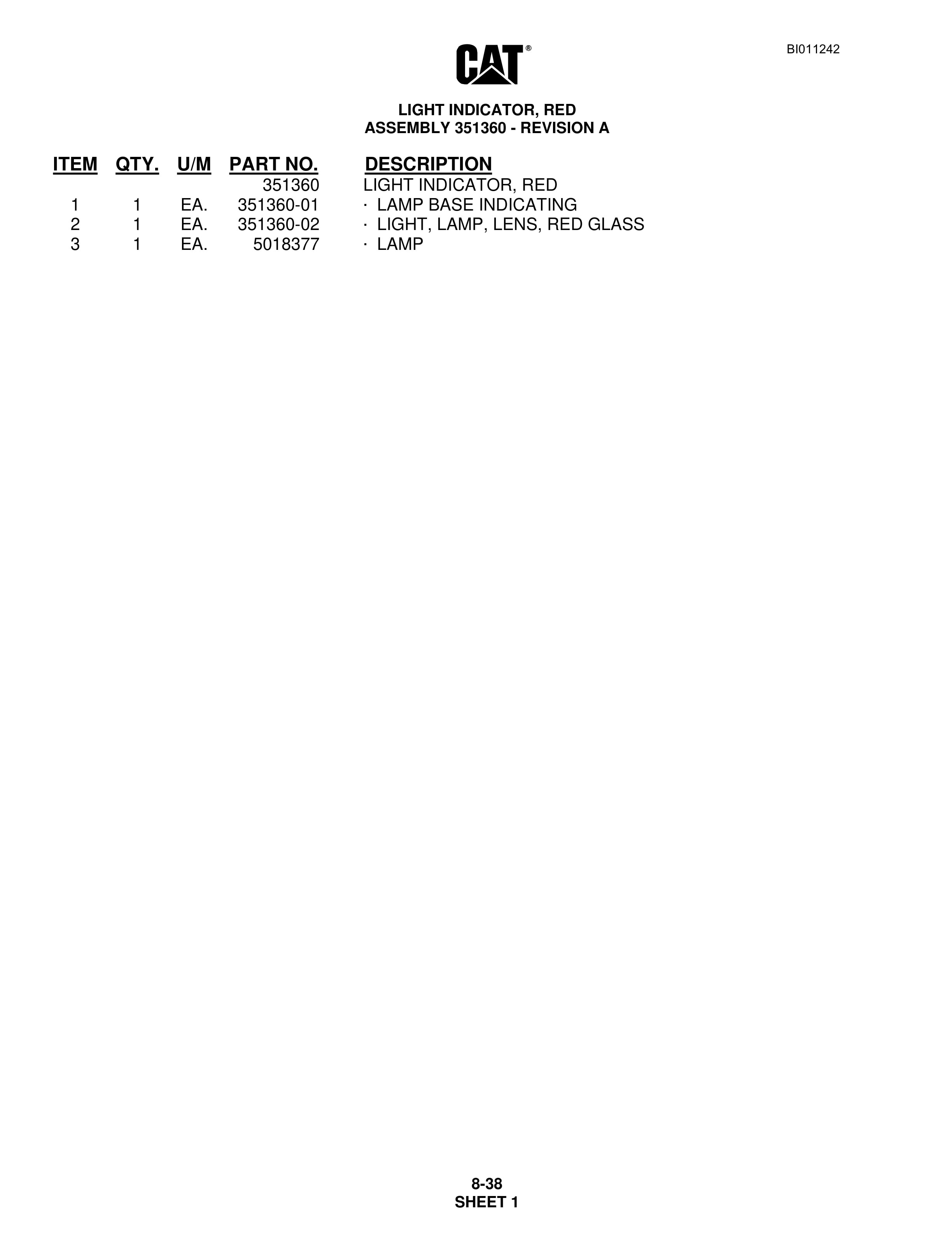 Caterpillar MD5125 Hydra Track Drill Parts Manual BI011242 4 Caterpillar MD5125 Hydra Track Drill Parts Manual BI011242 - Image 4