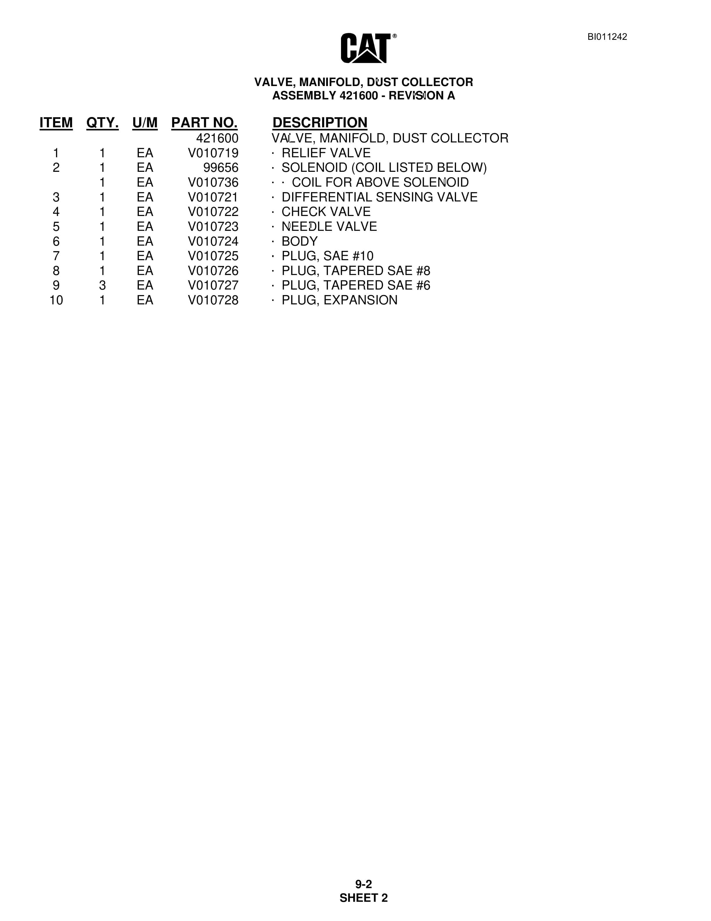 Caterpillar MD5125 Hydra Track Drill Parts Manual BI011242 5 Caterpillar MD5125 Hydra Track Drill Parts Manual BI011242 - Image 5