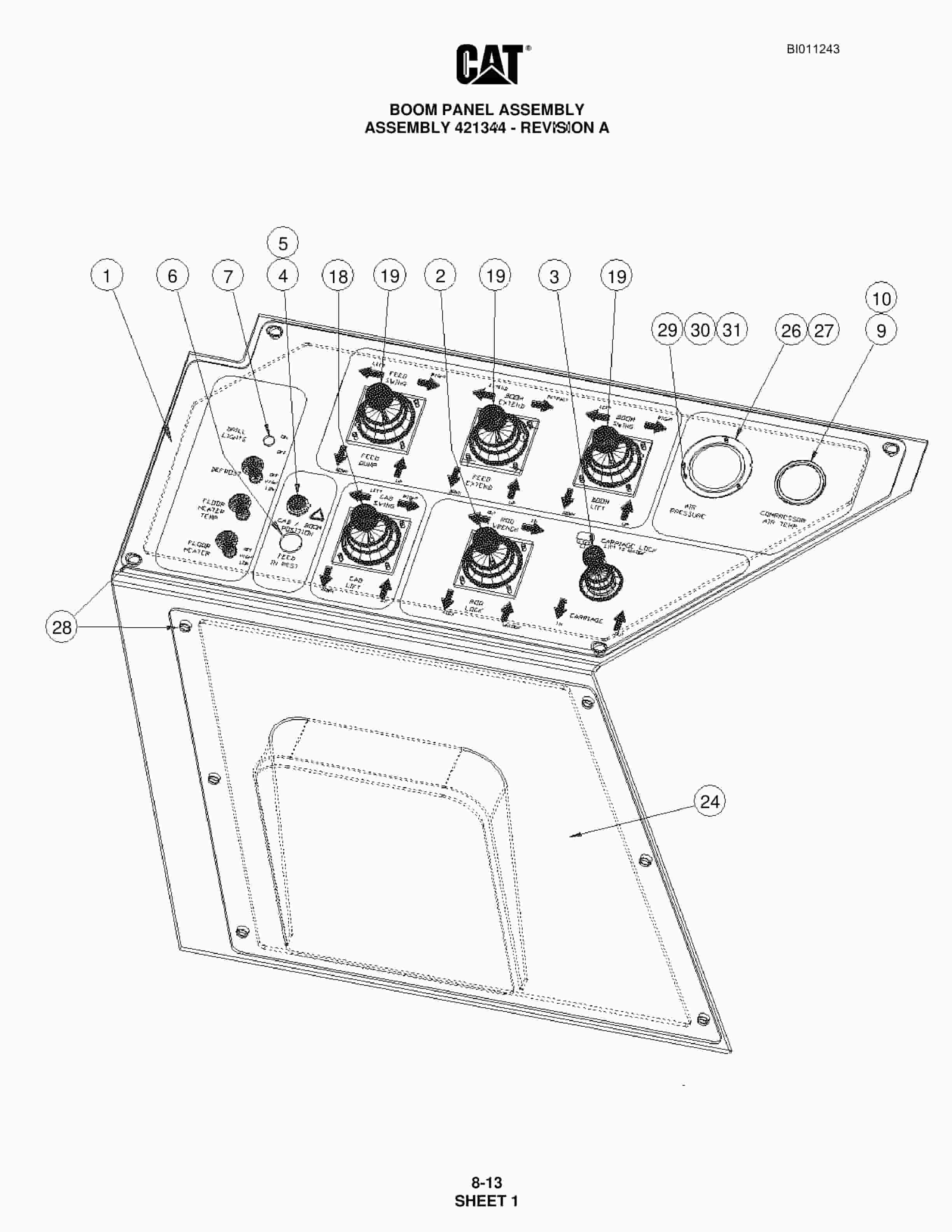 Caterpillar MD5125 Hydra Track Drill Parts Manual BI011243 3 Caterpillar MD5125 Hydra Track Drill Parts Manual BI011243 - Image 3