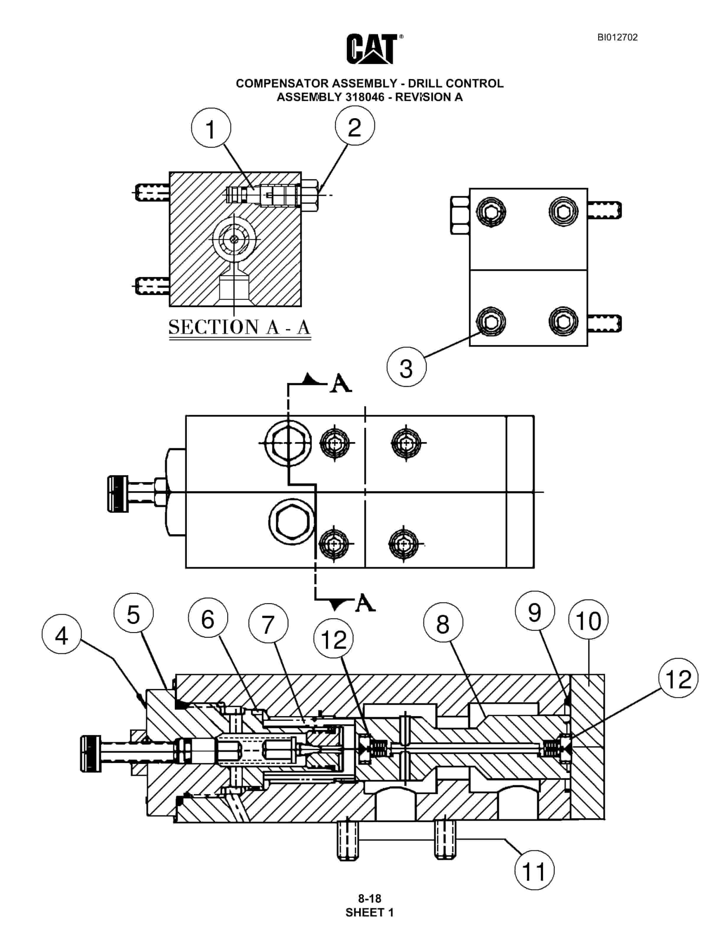 Caterpillar MD5125 Hydra Track Drill Parts Manual BI012702 3 Caterpillar MD5125 Hydra Track Drill Parts Manual BI012702 - Image 3