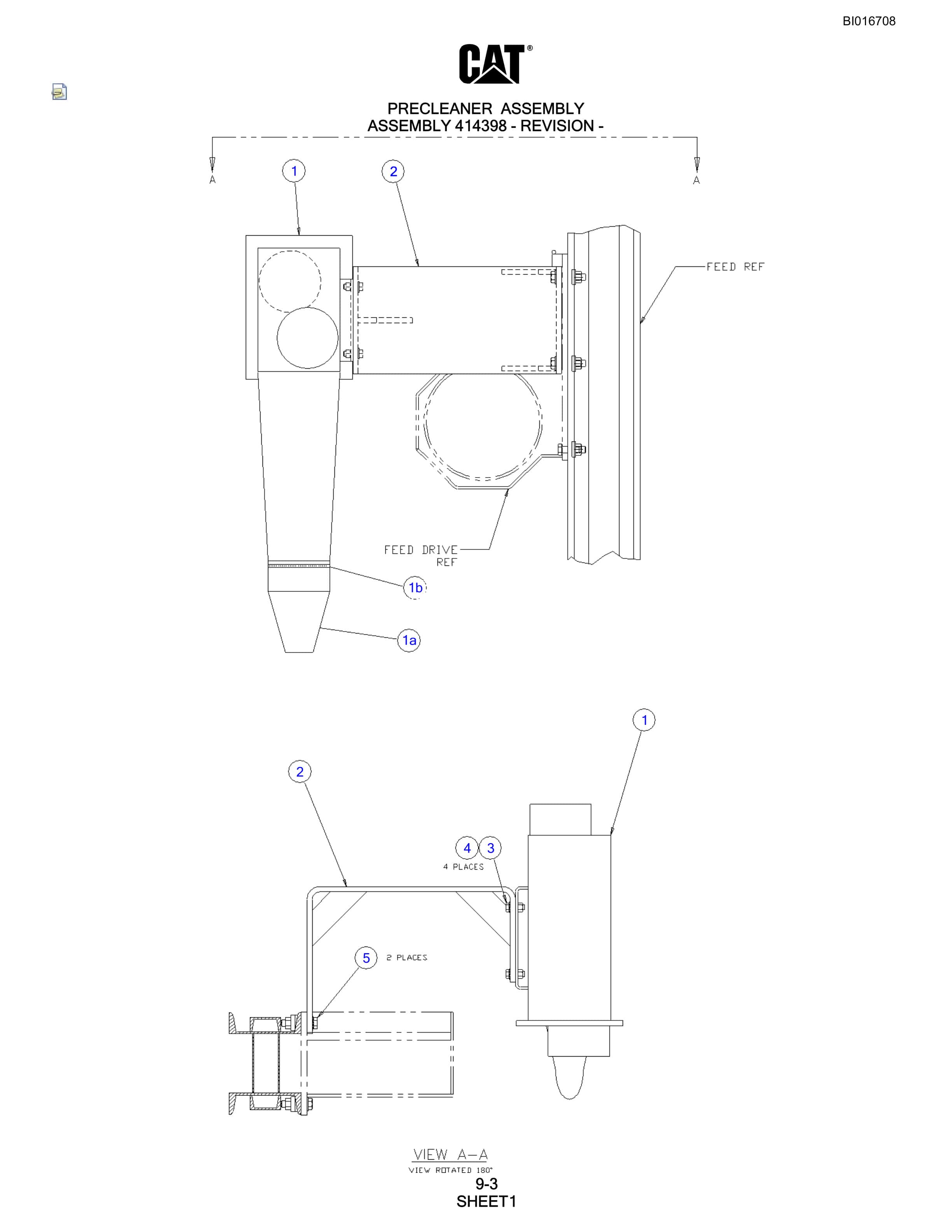 Caterpillar MD5125 Hydra Track Drill Parts Manual BI016708-5