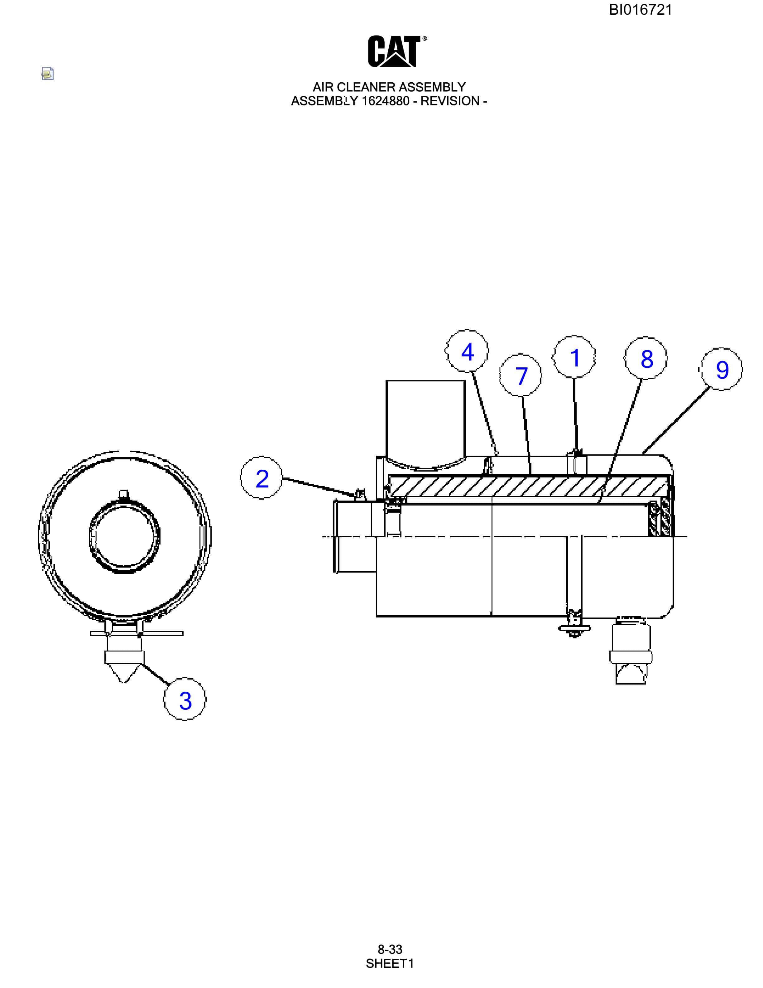 Caterpillar MD5125 Hydra Track Drill Parts Manual BI016721-4