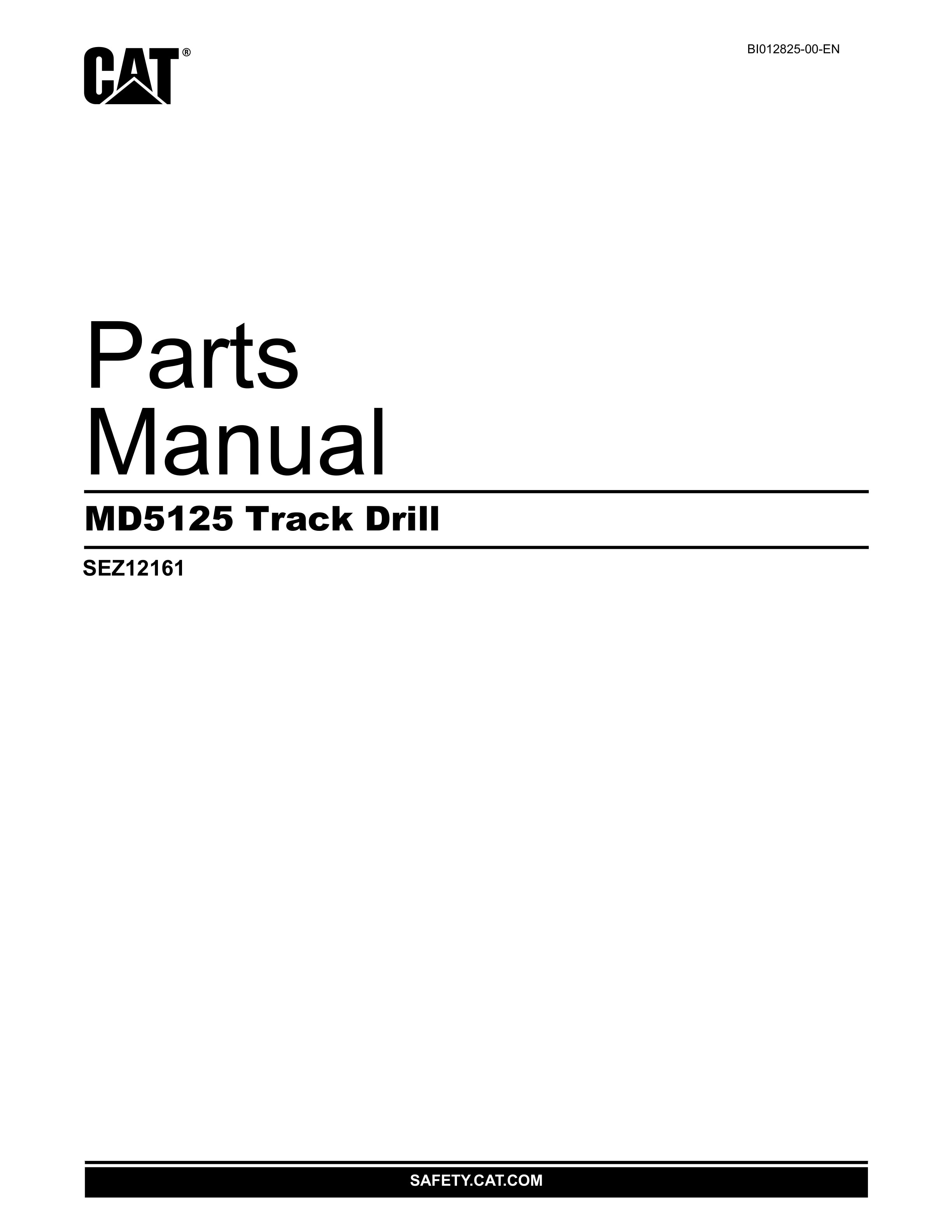 Caterpillar MD5125 Track Drill Parts Manual BI012825 1 Caterpillar MD5125 Track Drill Parts Manual BI012825