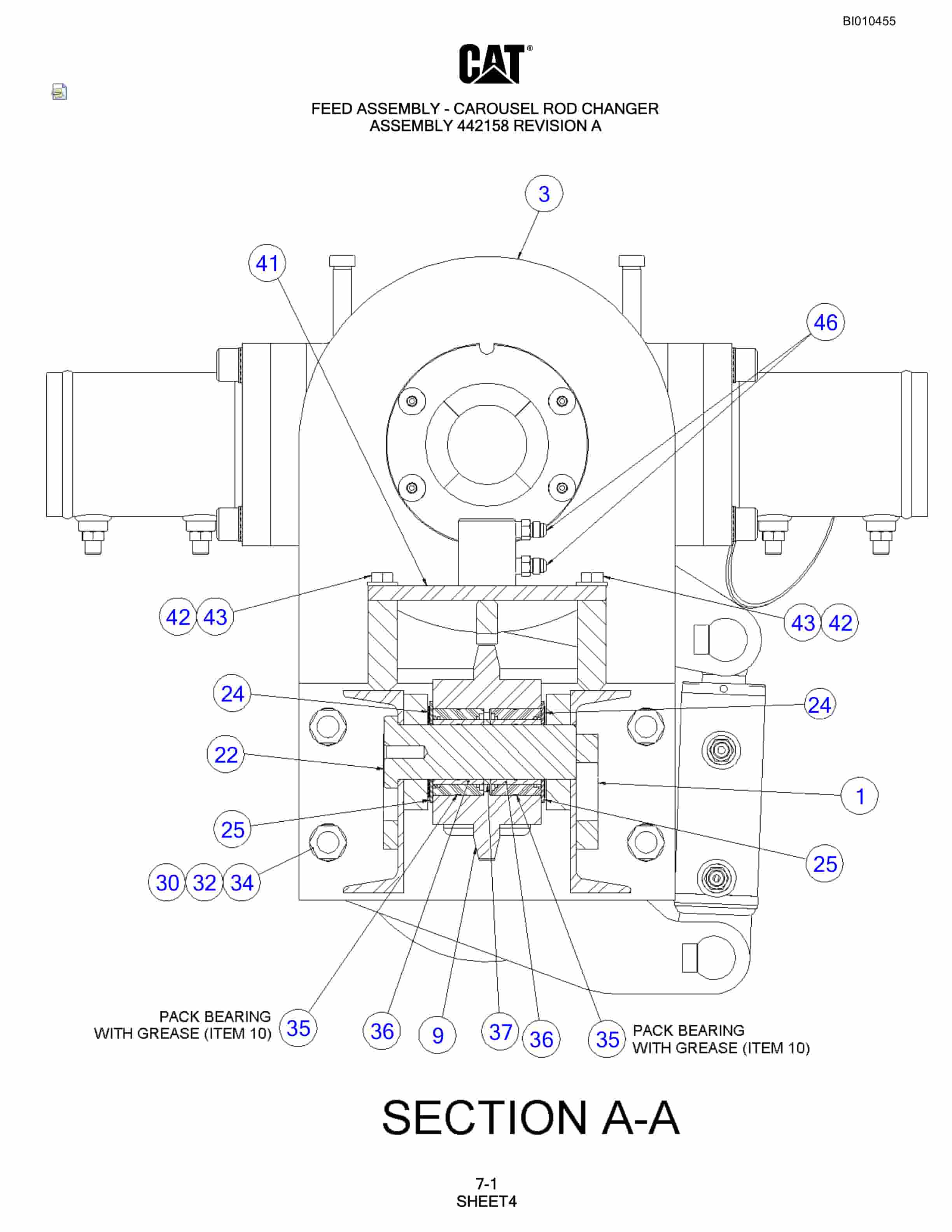 Caterpillar MD5150 Hydra-Track Drill Parts Manual BI010455-2