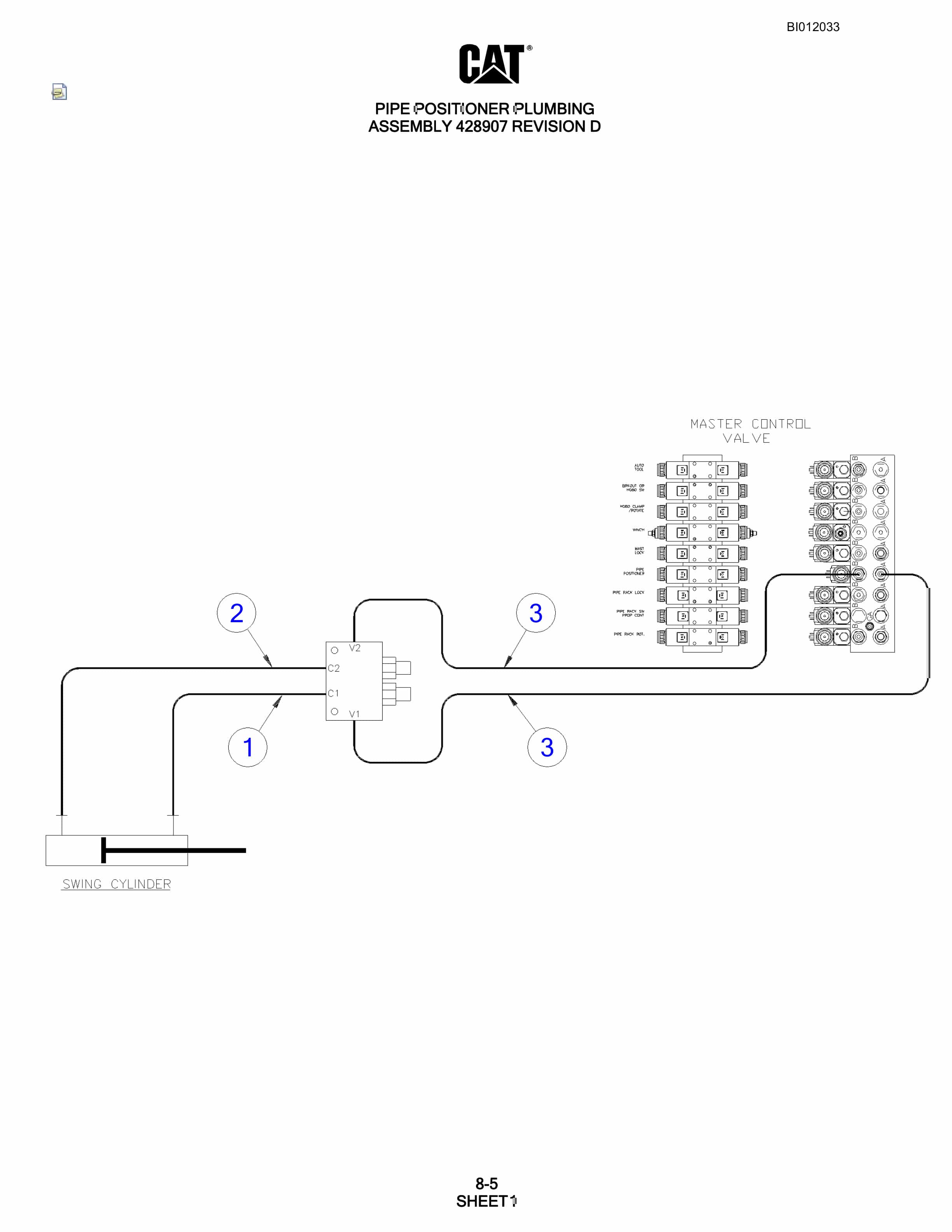 Caterpillar MD6240 Rotary Blasthole Drill Parts Manual BI012033-5