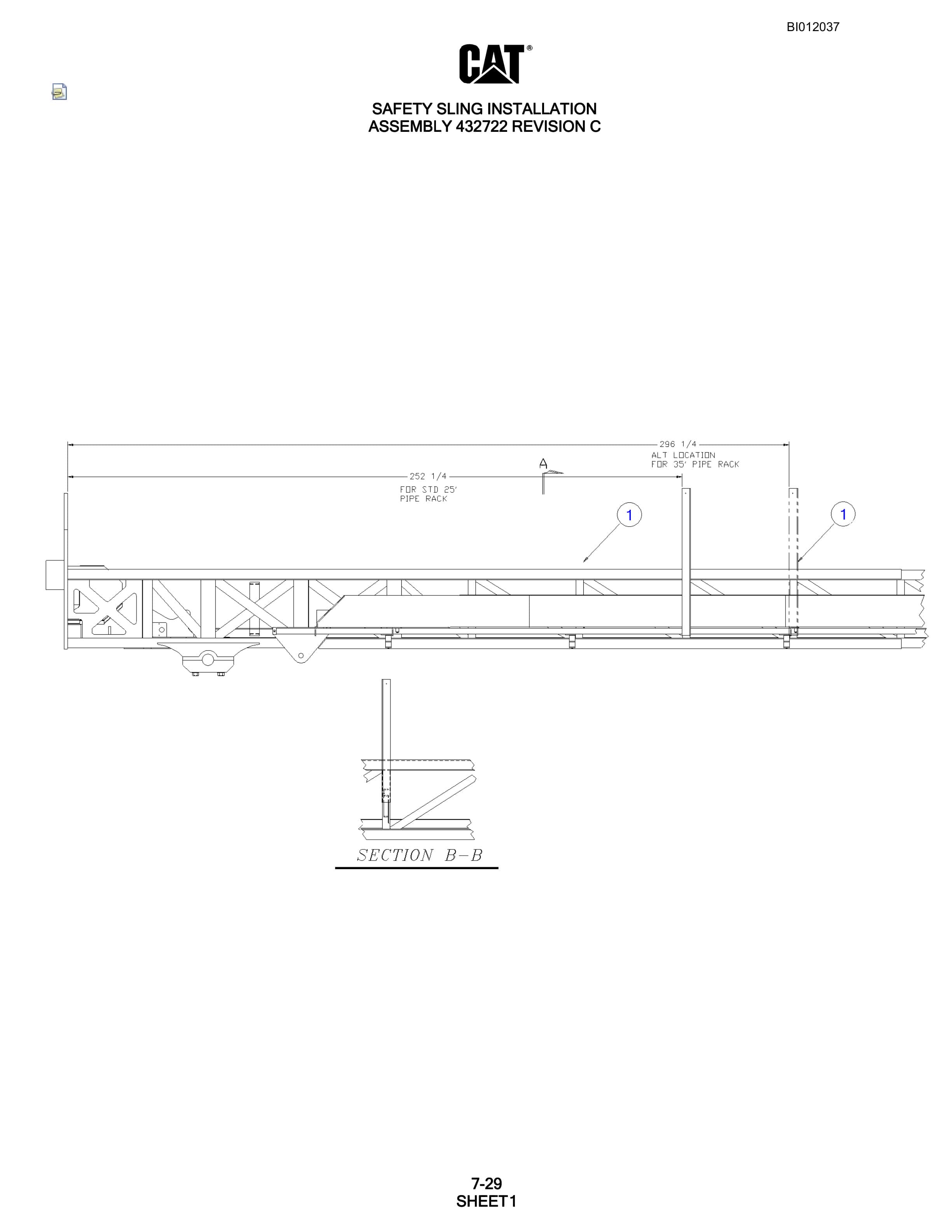Caterpillar MD6240 Rotary Blasthole Drill Parts Manual BI012037-4
