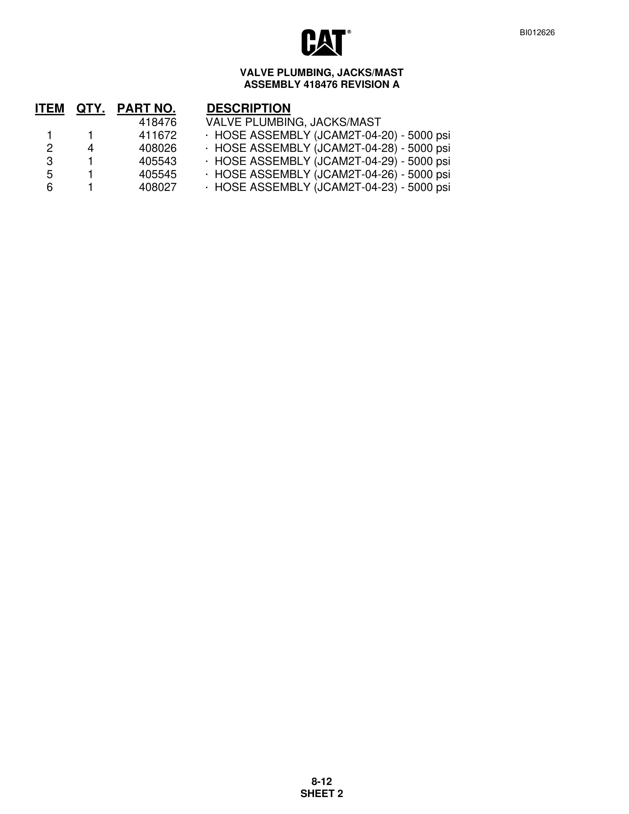 Caterpillar MD6240 Rotary Blasthole Drill Parts Manual BI012626 5 Caterpillar MD6240 Rotary Blasthole Drill Parts Manual BI012626 - Image 5