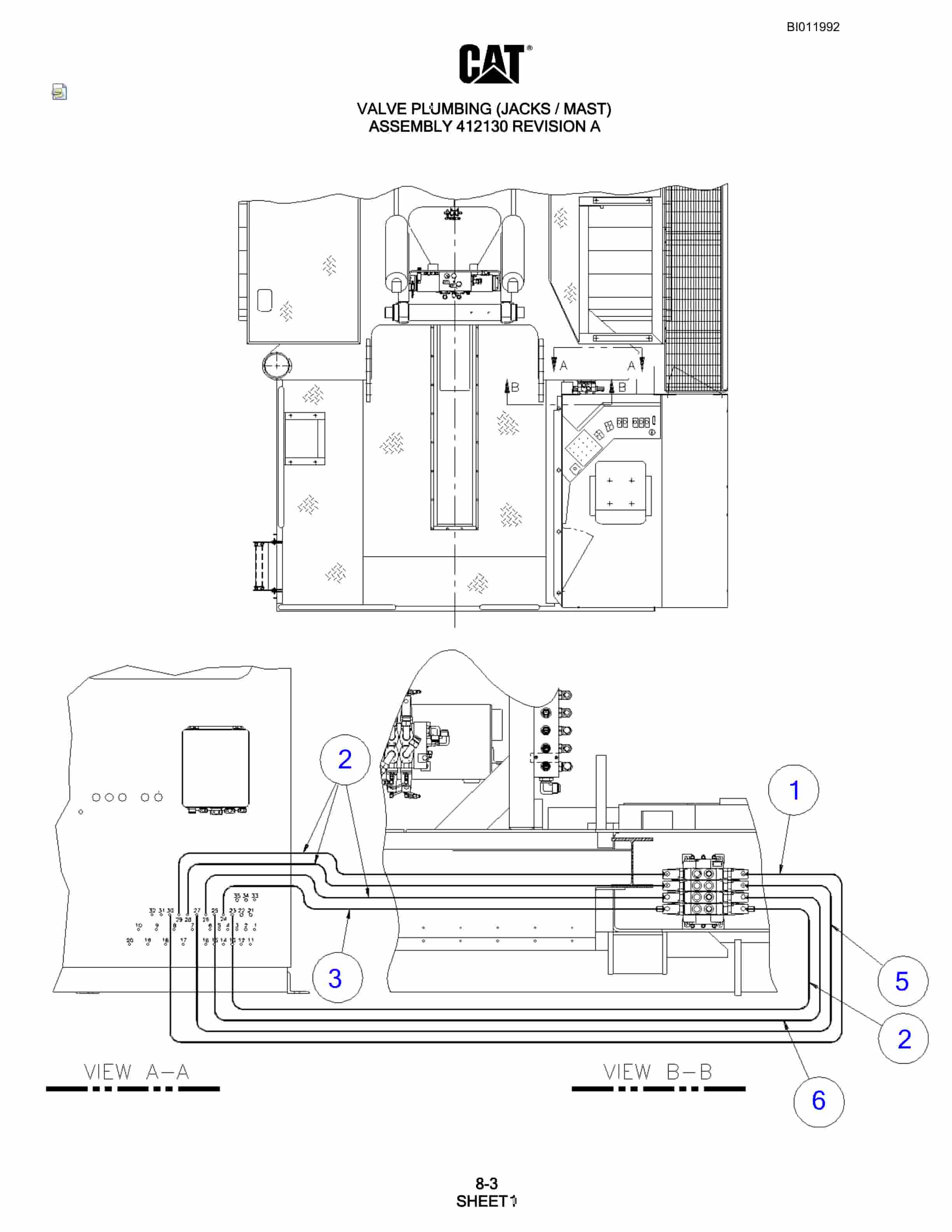 Caterpillar MD6290 Rotary Blasthole Drill Parts Manual BI011992-5