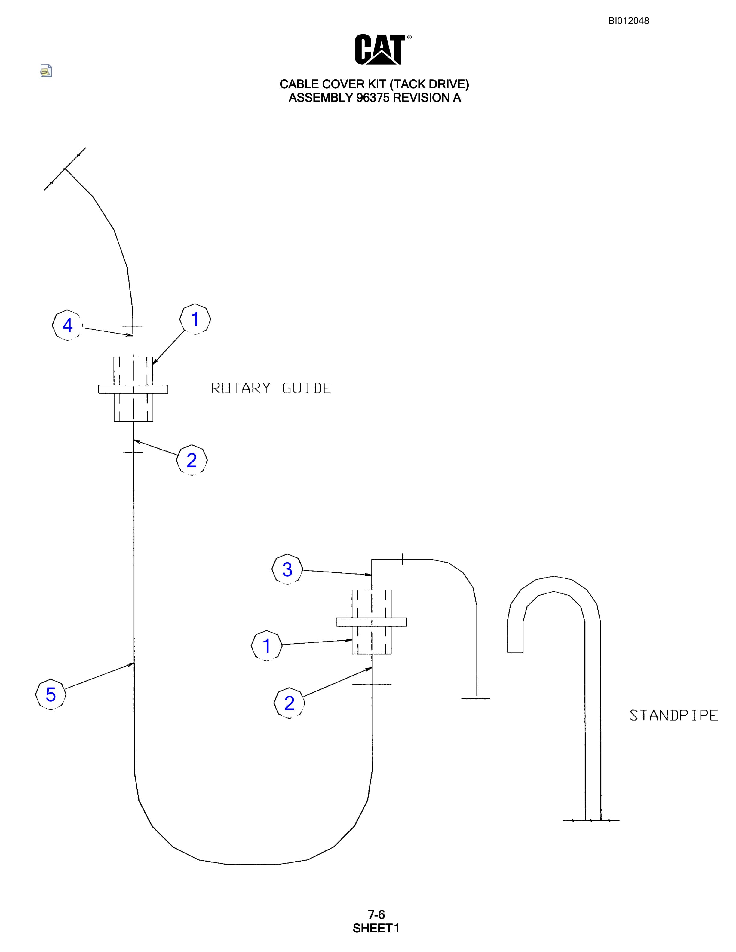 Caterpillar MD6290 Rotary Blasthole Drill Parts Manual BI012048-4