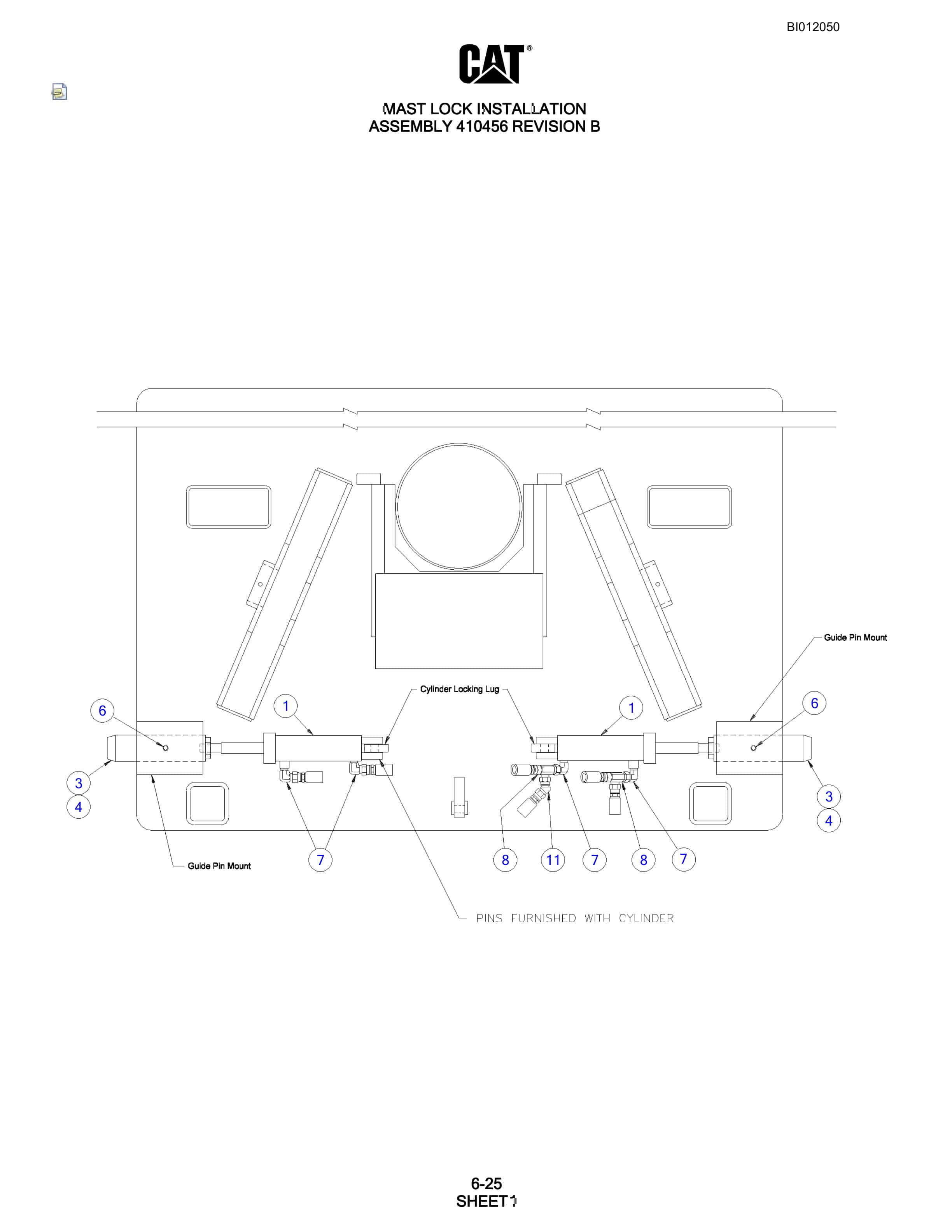 Caterpillar MD6290 Rotary Blasthole Drill Parts Manual BI012050-3
