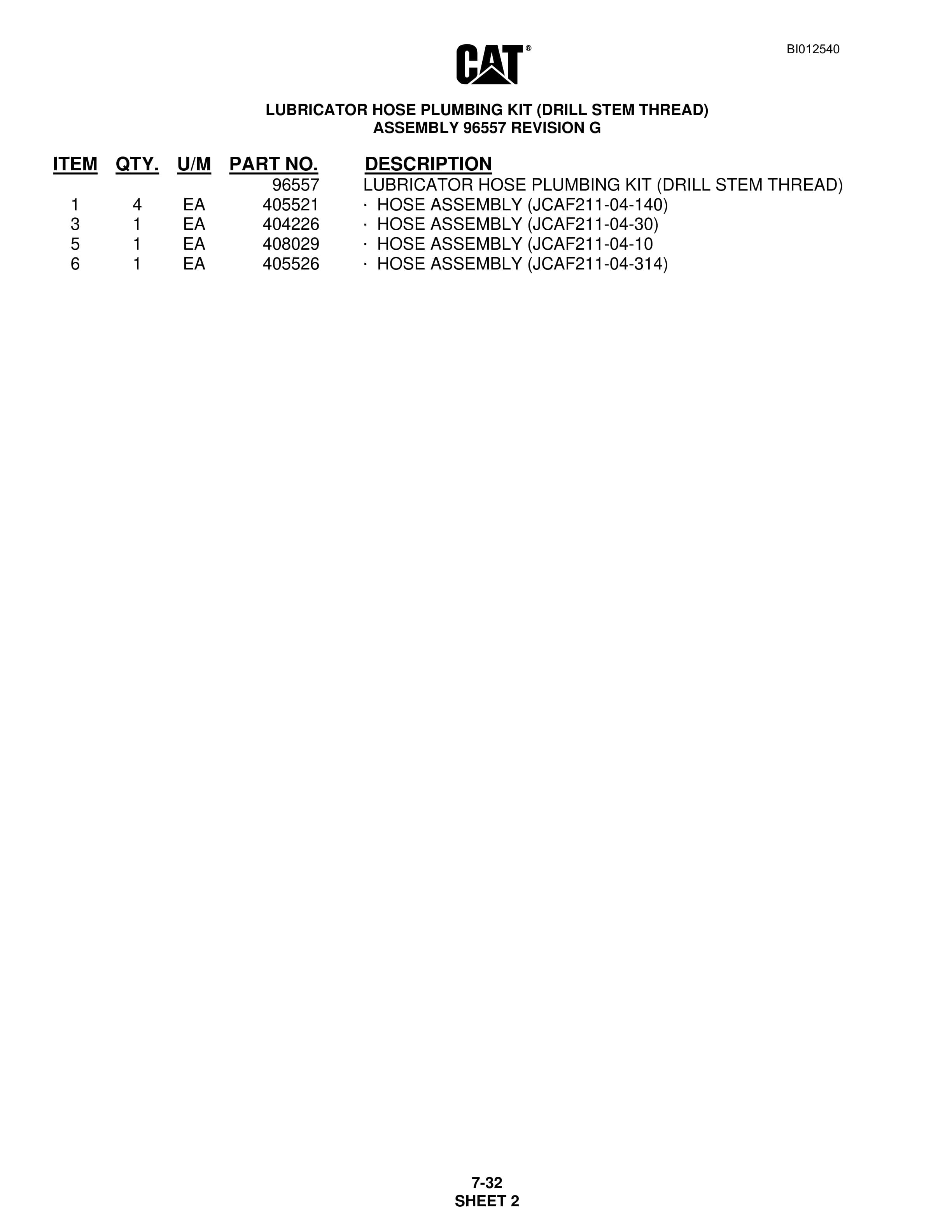 Caterpillar MD6290 Rotary Blasthole Drill Parts Manual BI012540 3 Caterpillar MD6290 Rotary Blasthole Drill Parts Manual BI012540 - Image 3