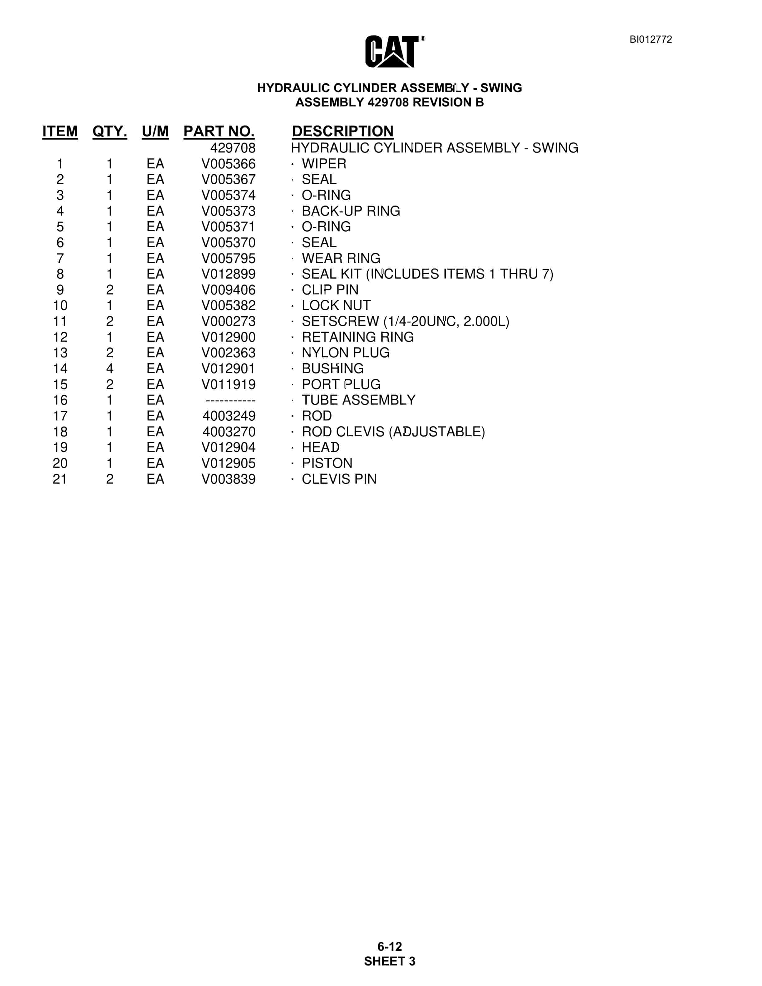 Caterpillar MD6290 Rotary Blasthole Drill Parts Manual BI012772 2 Caterpillar MD6290 Rotary Blasthole Drill Parts Manual BI012772 - Image 2