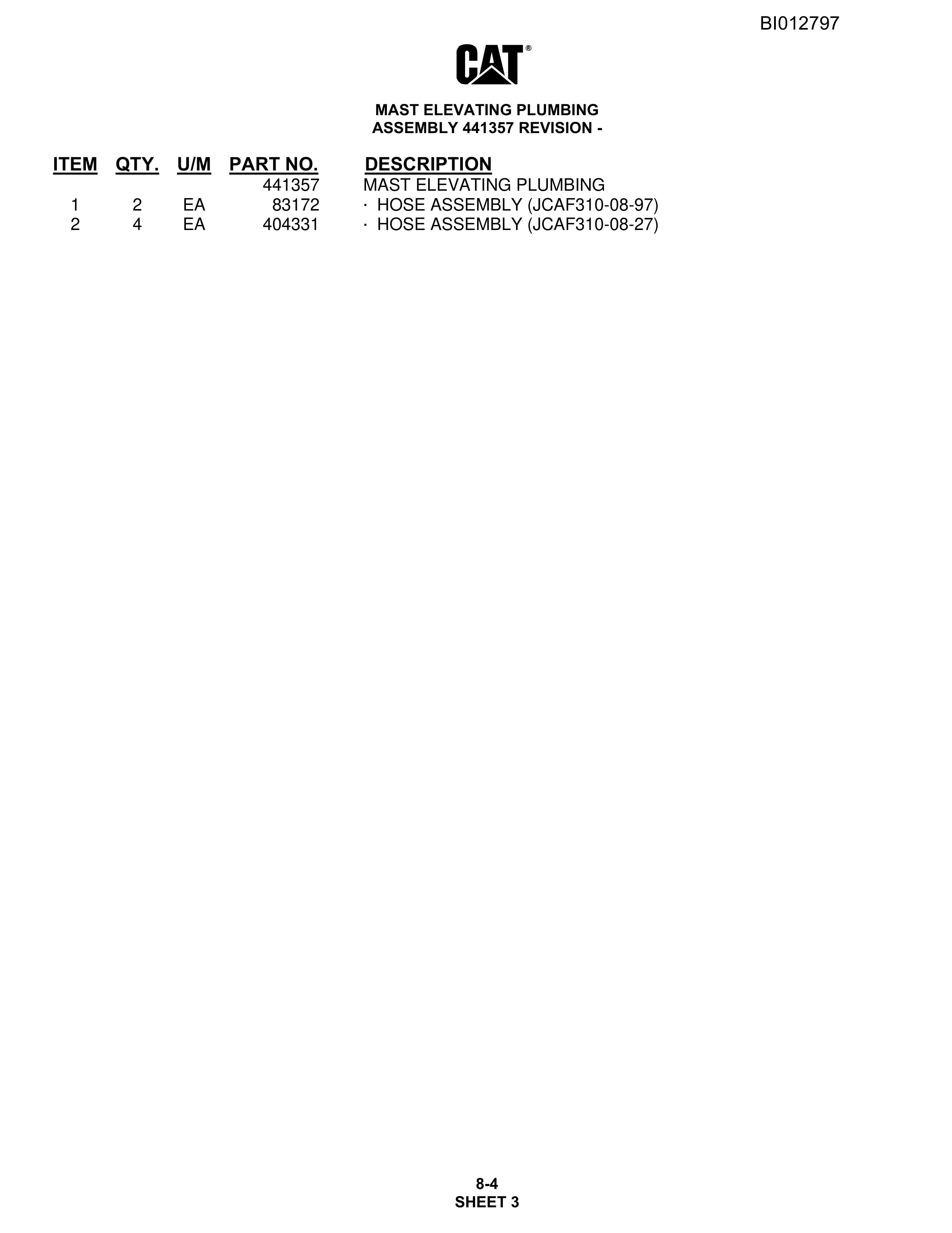 Caterpillar MD6290 Rotary Blasthole Drill Parts Manual BI012797 4 Caterpillar MD6290 Rotary Blasthole Drill Parts Manual BI012797 - Image 4