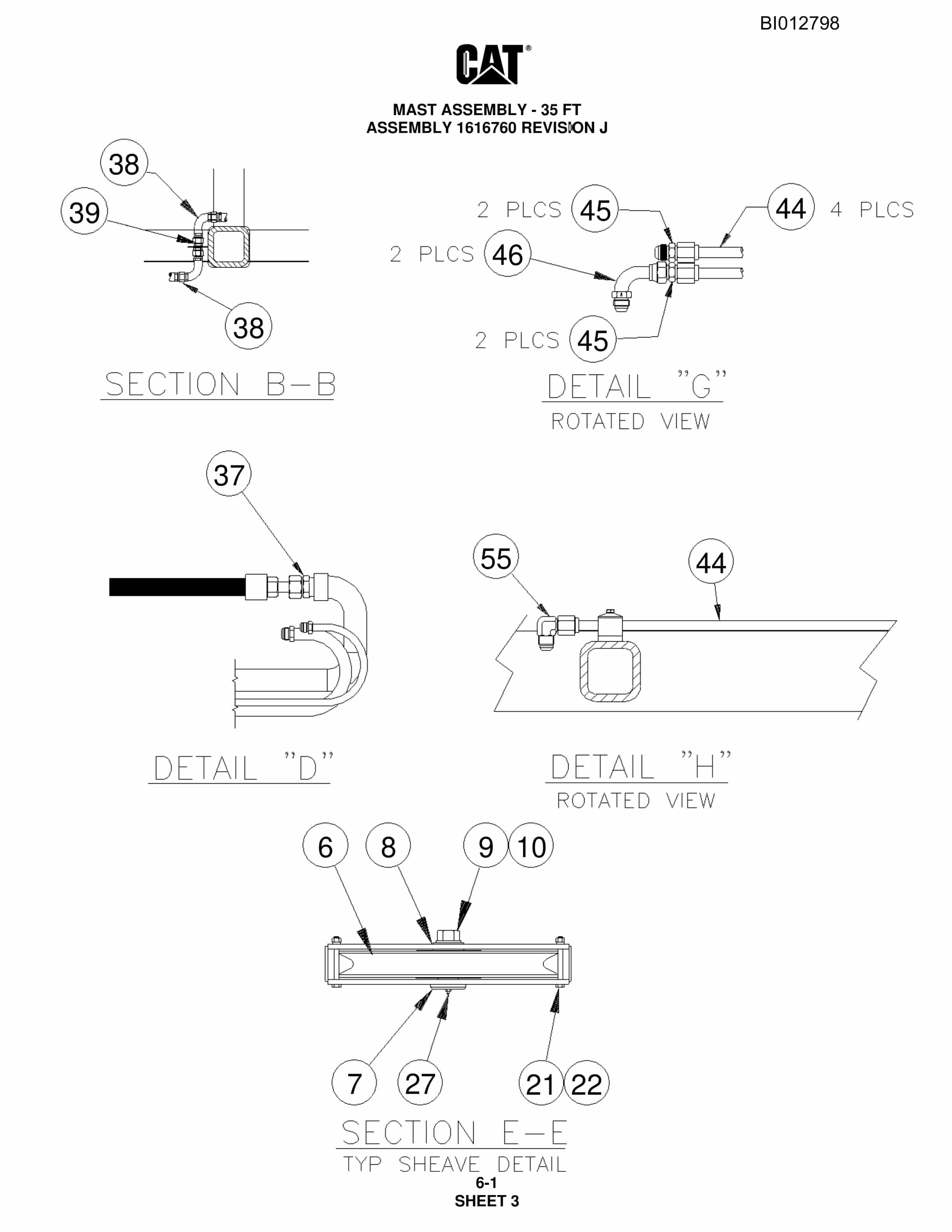 Caterpillar MD6290 Rotary Blasthole Drill Parts Manual BI012798 2 Caterpillar MD6290 Rotary Blasthole Drill Parts Manual BI012798 - Image 2