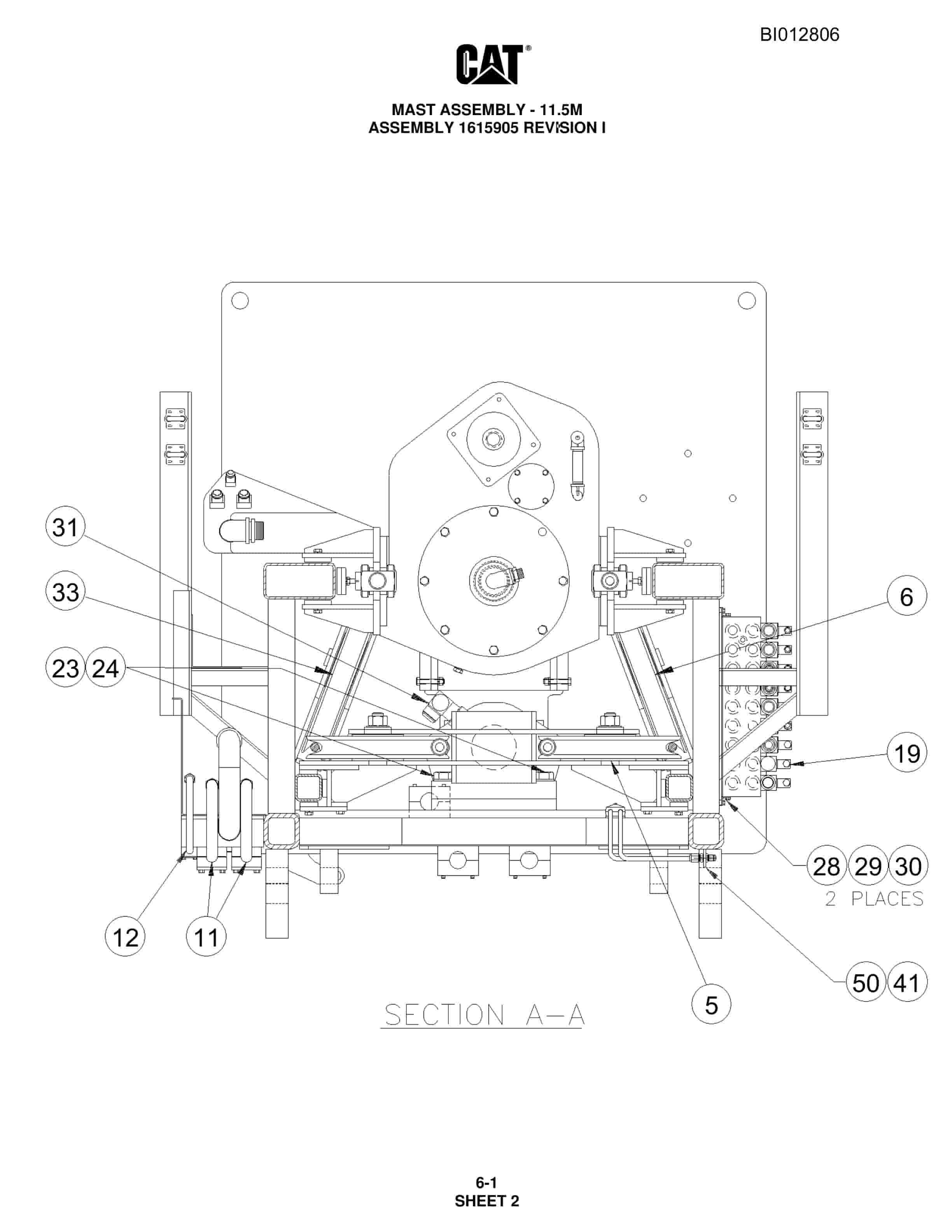 Caterpillar MD6290 Rotary Blasthole Drill Parts Manual BI012806 2 Caterpillar MD6290 Rotary Blasthole Drill Parts Manual BI012806 - Image 2