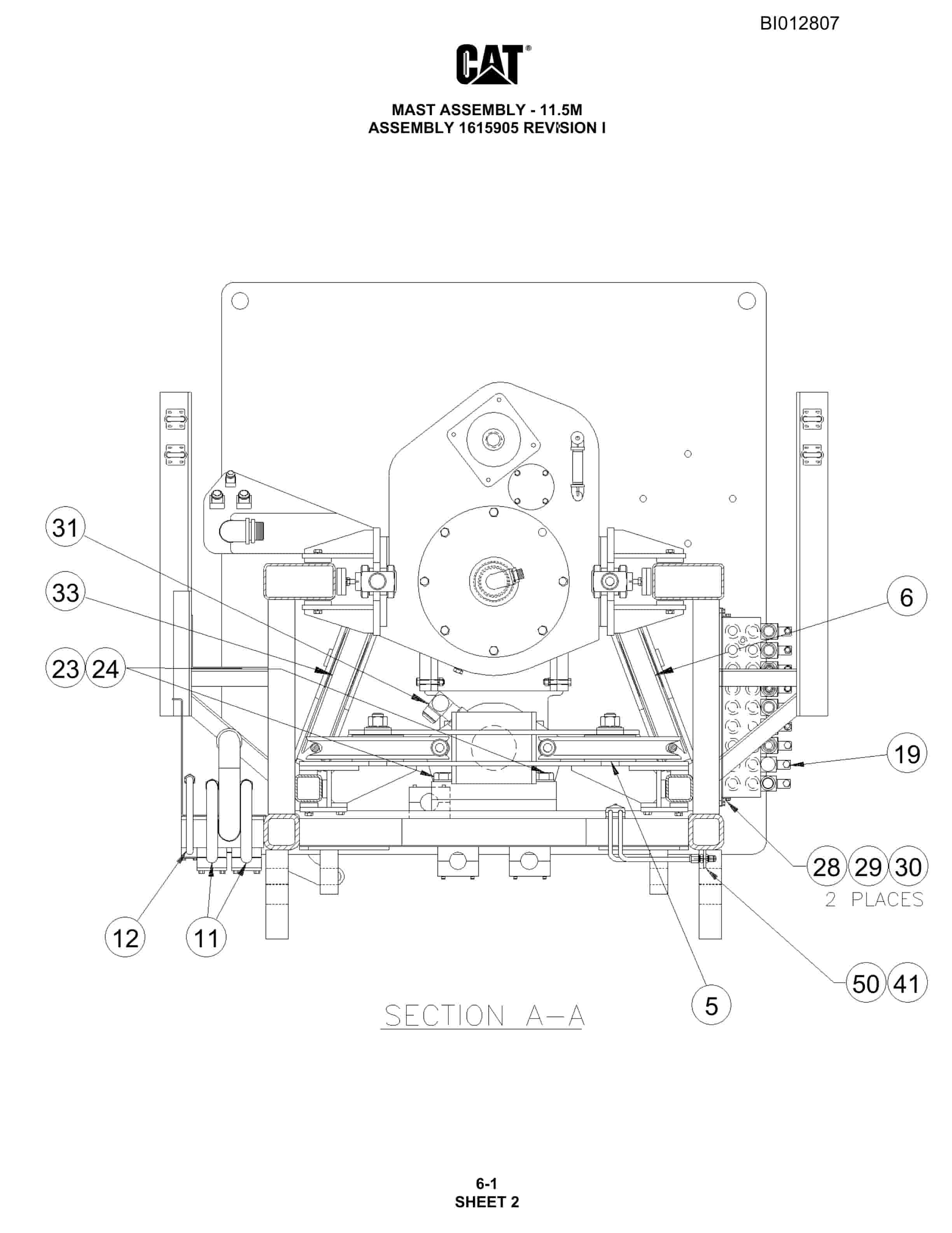 Caterpillar MD6290 Rotary Blasthole Drill Parts Manual BI012807 1 Caterpillar MD6290 Rotary Blasthole Drill Parts Manual BI012807
