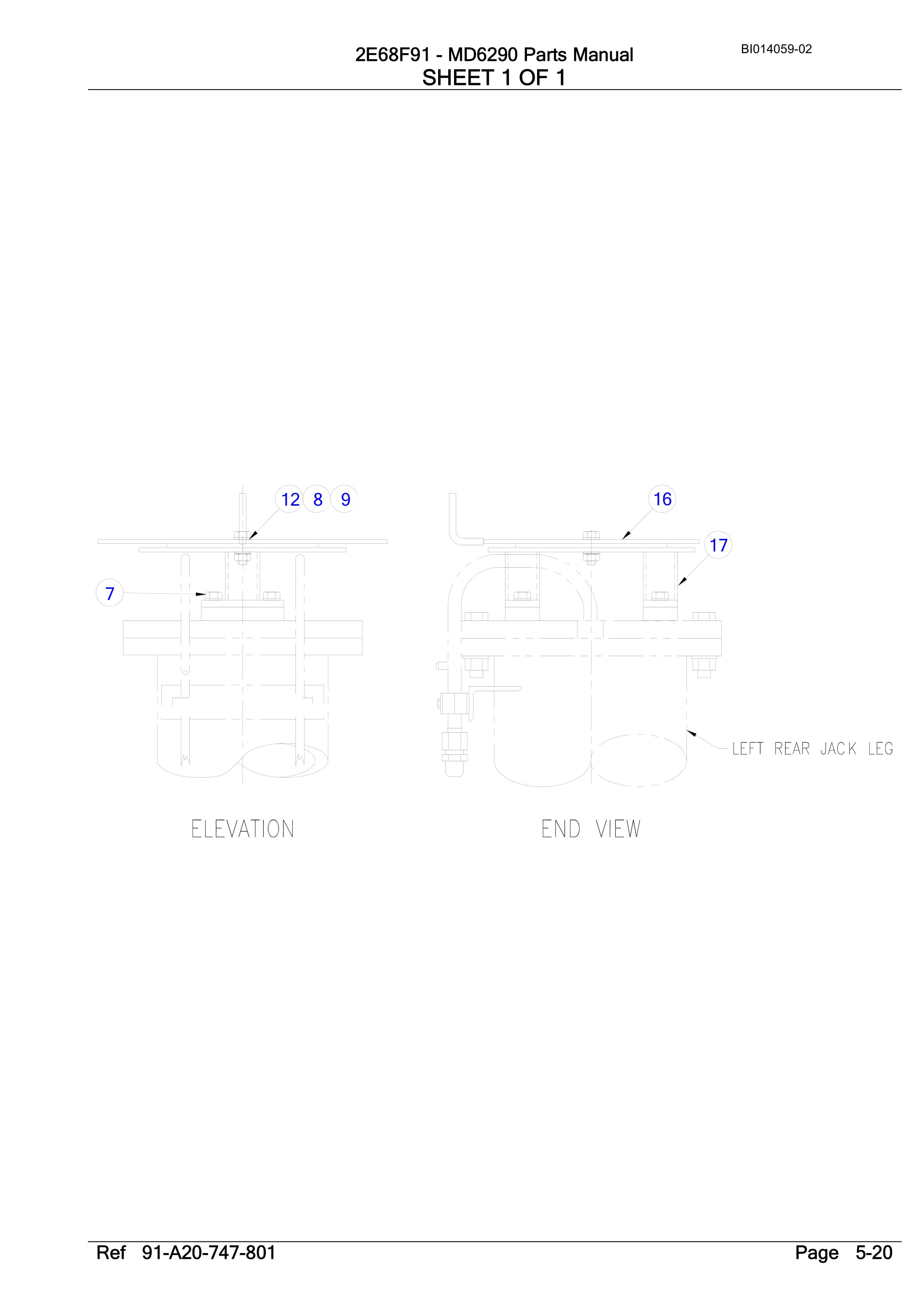 Caterpillar MD6290 Rotary Drill Parts Manual BI014059-02-2