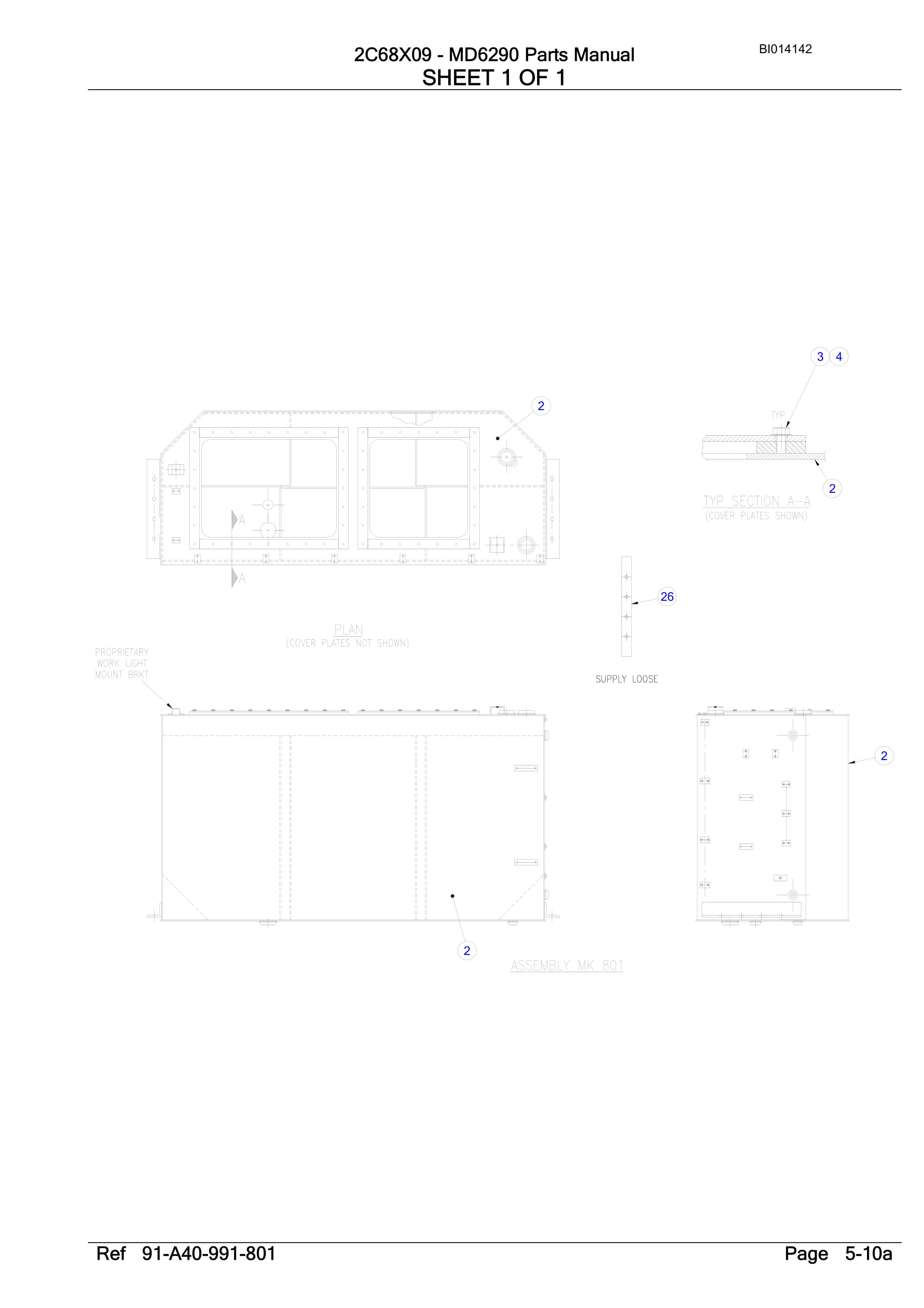 Caterpillar MD6290 Rotary Drill Parts Manual BI014142-2