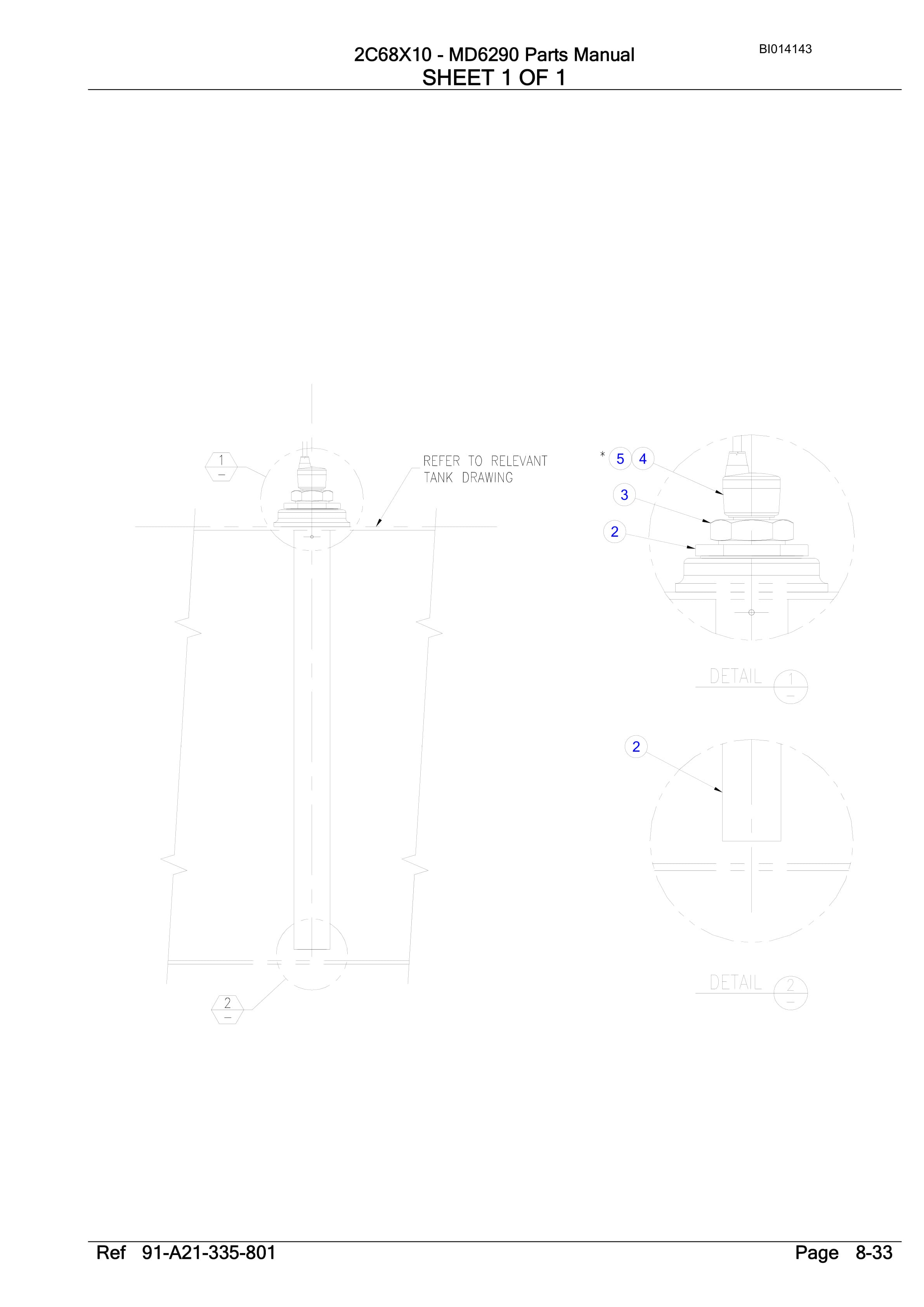 Caterpillar MD6290 Rotary Drill Parts Manual BI014143-4