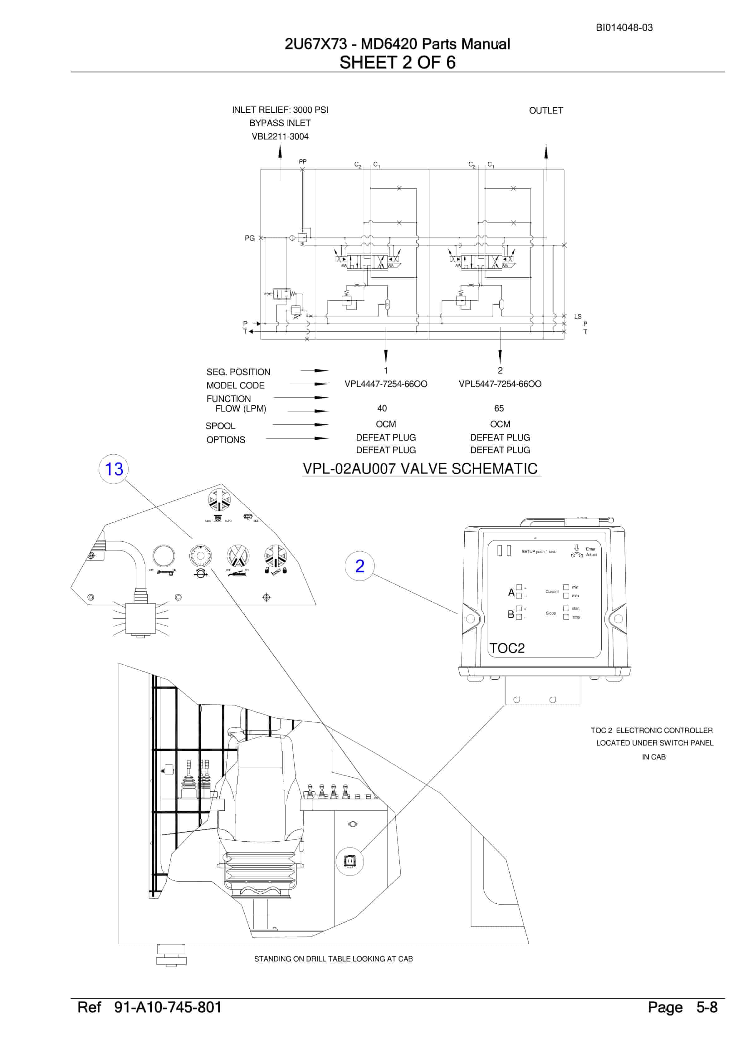 Caterpillar MD6420 Rotary Drill Parts Manual BI014048-03-2