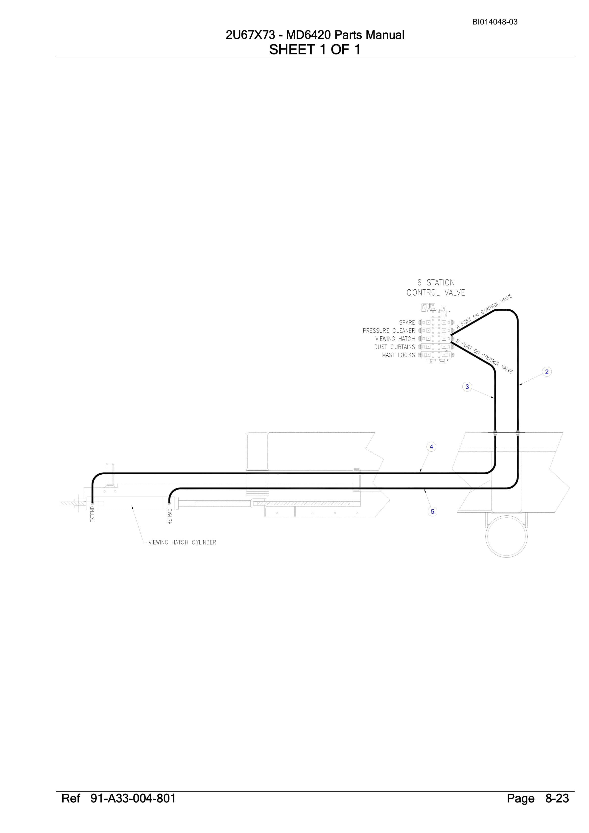 Caterpillar MD6420 Rotary Drill Parts Manual BI014048-03-4