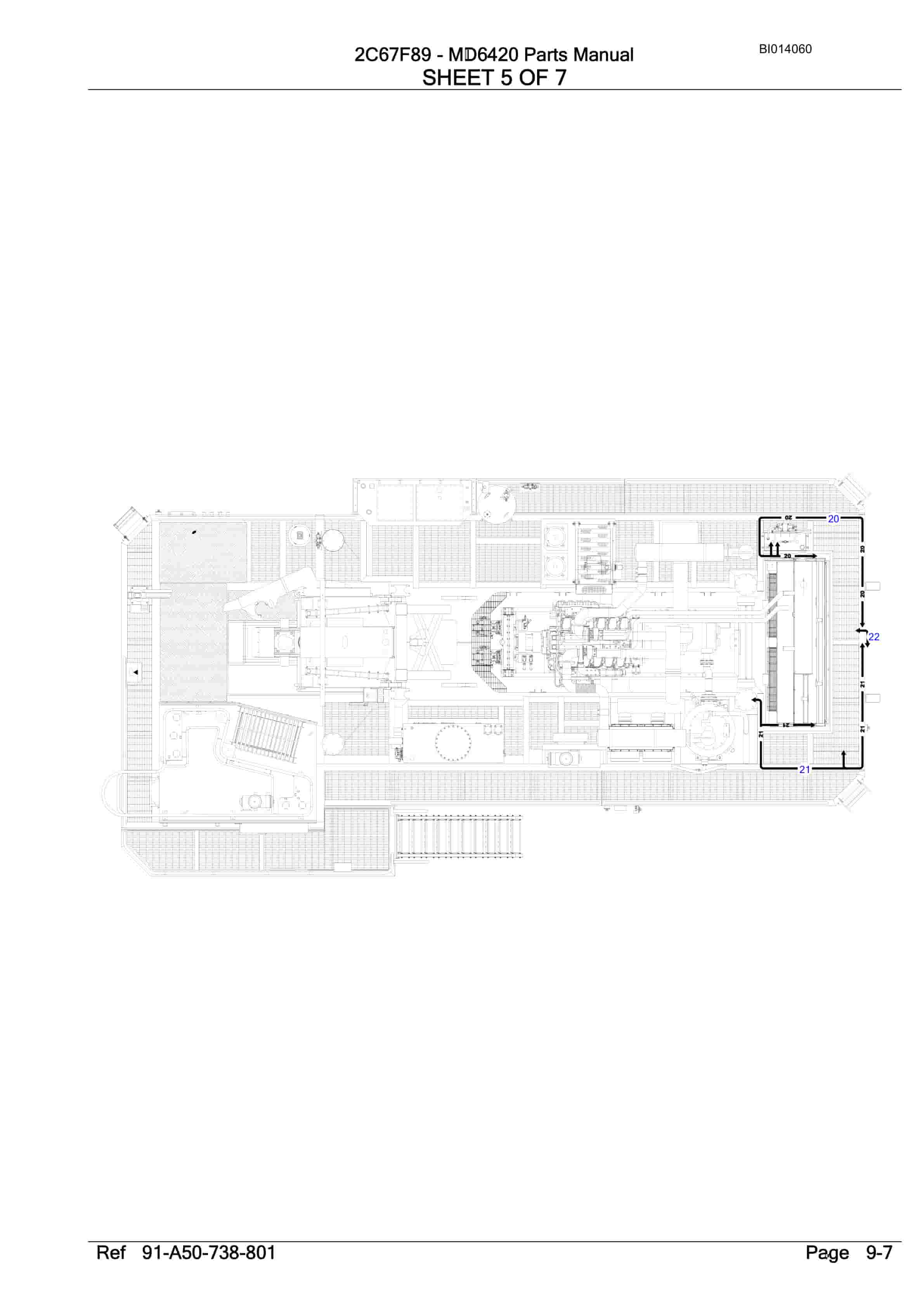 Caterpillar MD6420 Rotary Drill Parts Manual BI014060-5