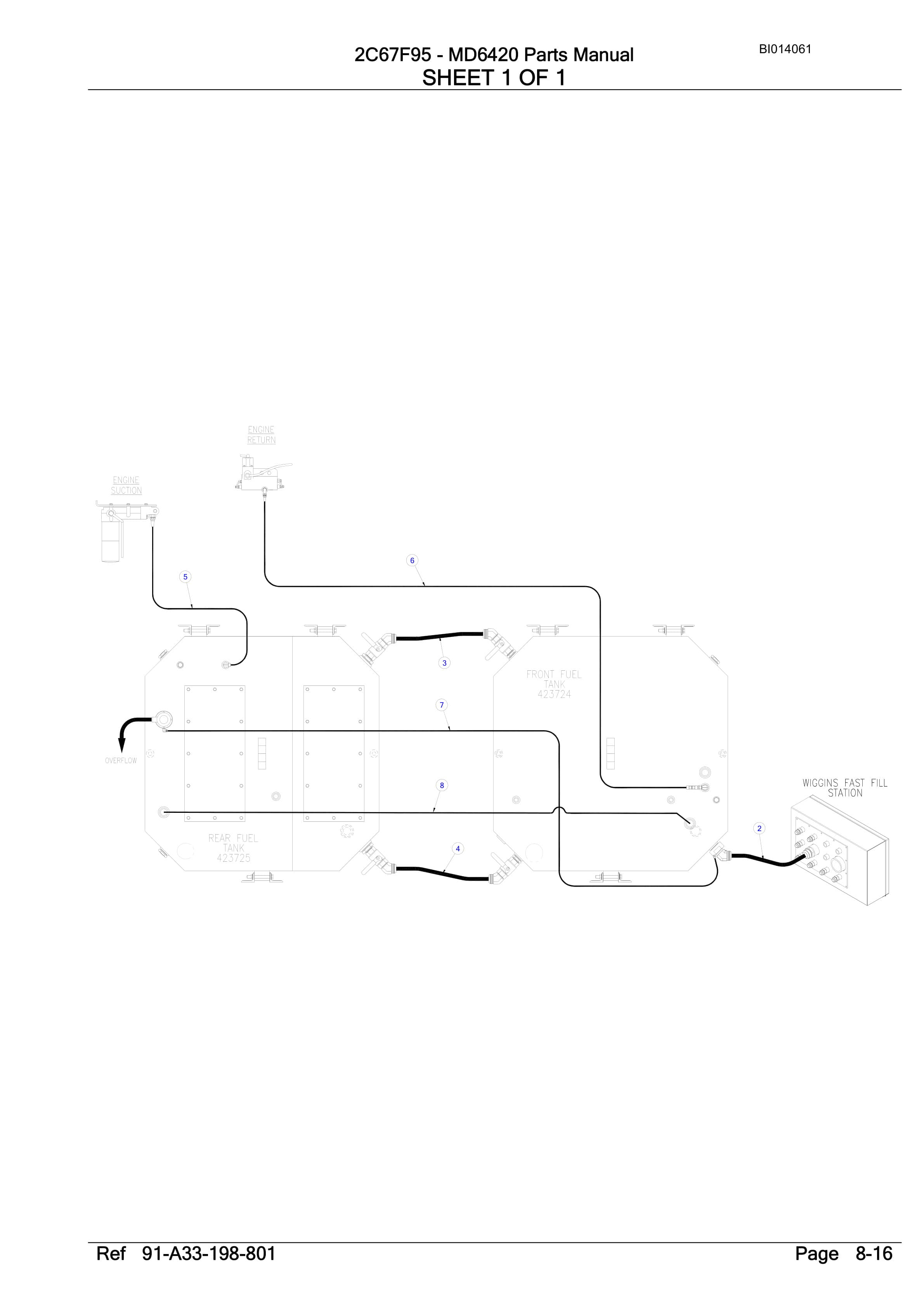 Caterpillar MD6420 Rotary Drill Parts Manual BI014061-3