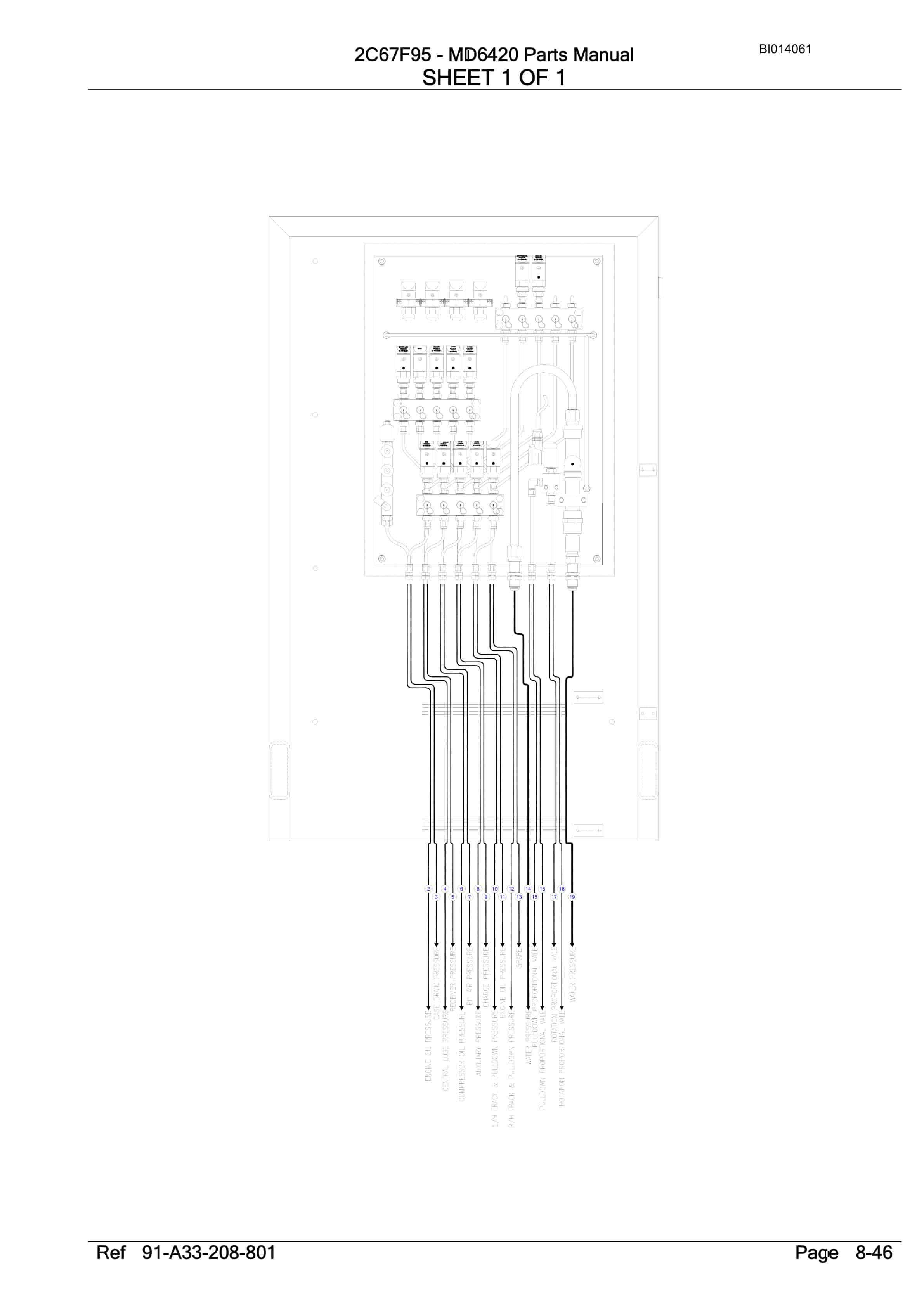 Caterpillar MD6420 Rotary Drill Parts Manual BI014061-4