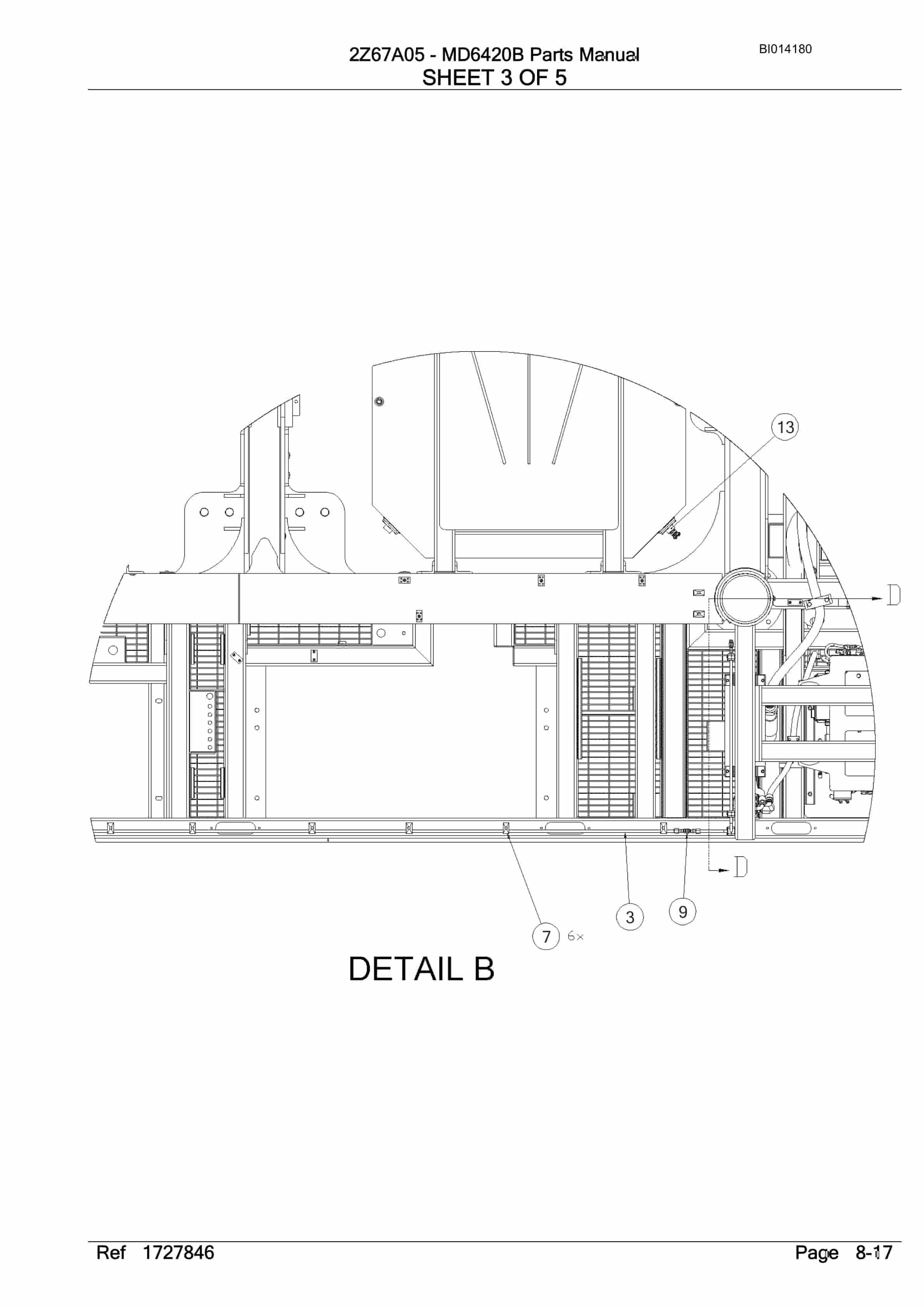 Caterpillar MD6420B Rotary Drill Parts Manual BI014180-2