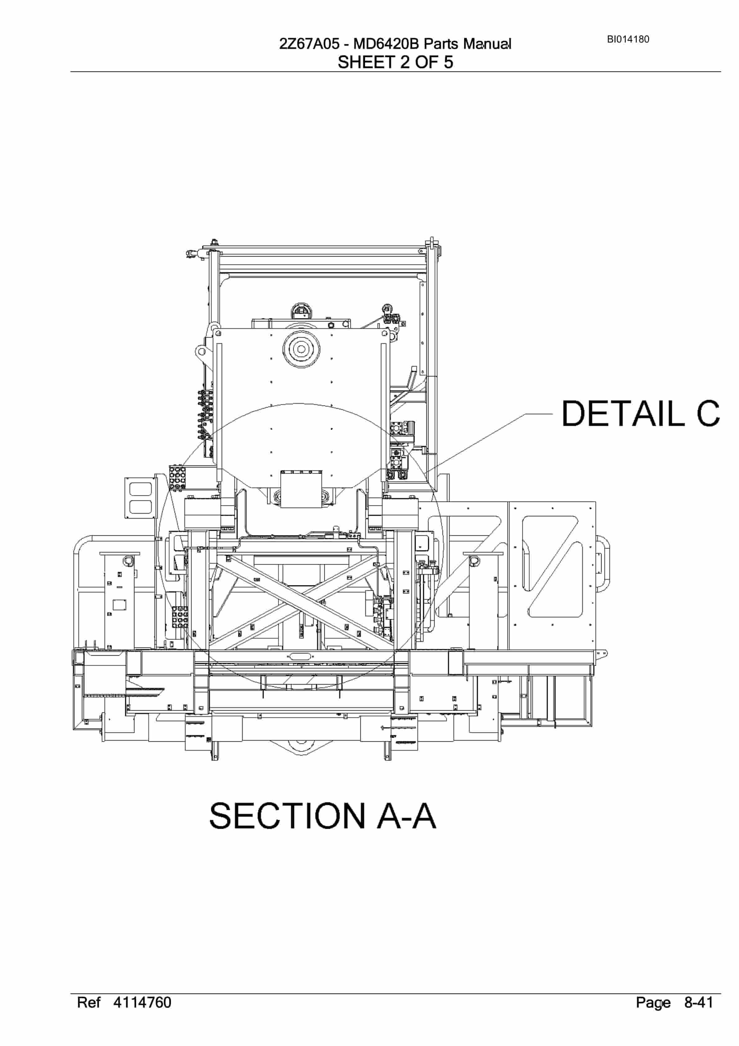 Caterpillar MD6420B Rotary Drill Parts Manual BI014180-3