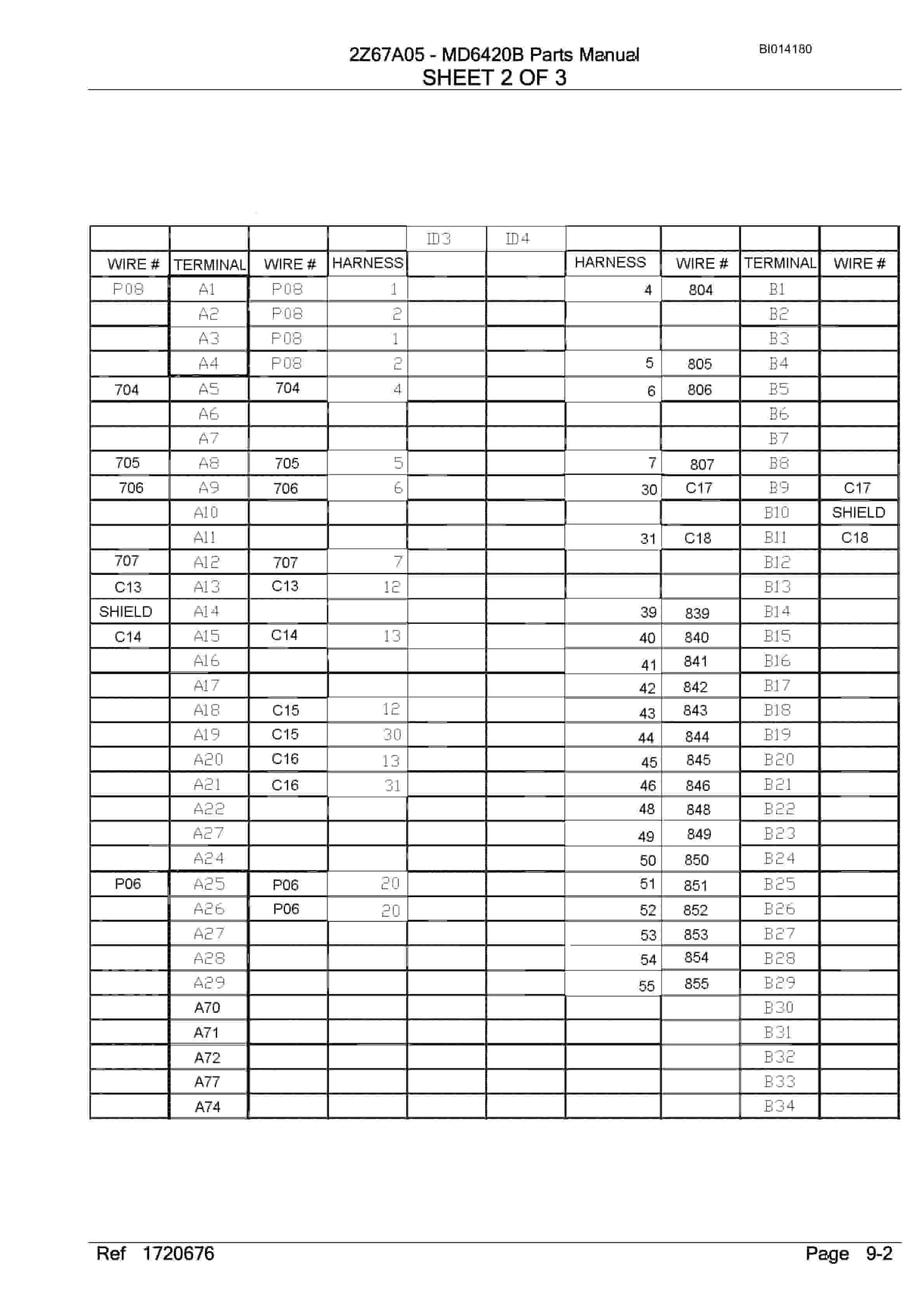 Caterpillar MD6420B Rotary Drill Parts Manual BI014180-4