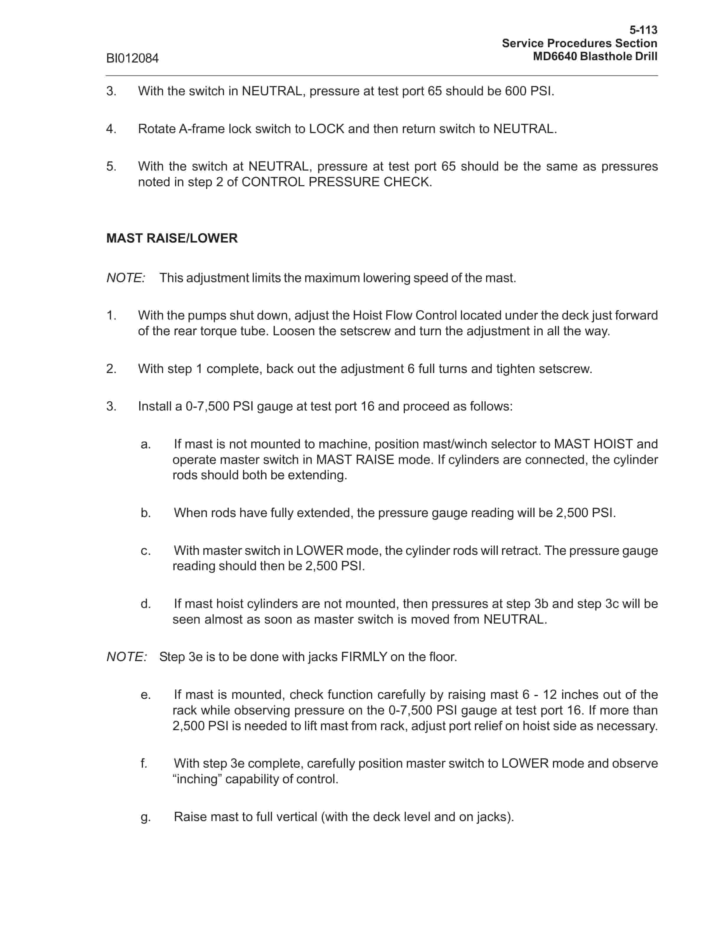 Caterpillar MD6640 Blast Hole Drill Operation And Maintenance Manual BI012084 5 Caterpillar MD6640 Blast Hole Drill Operation And Maintenance Manual BI012084 - Image 5
