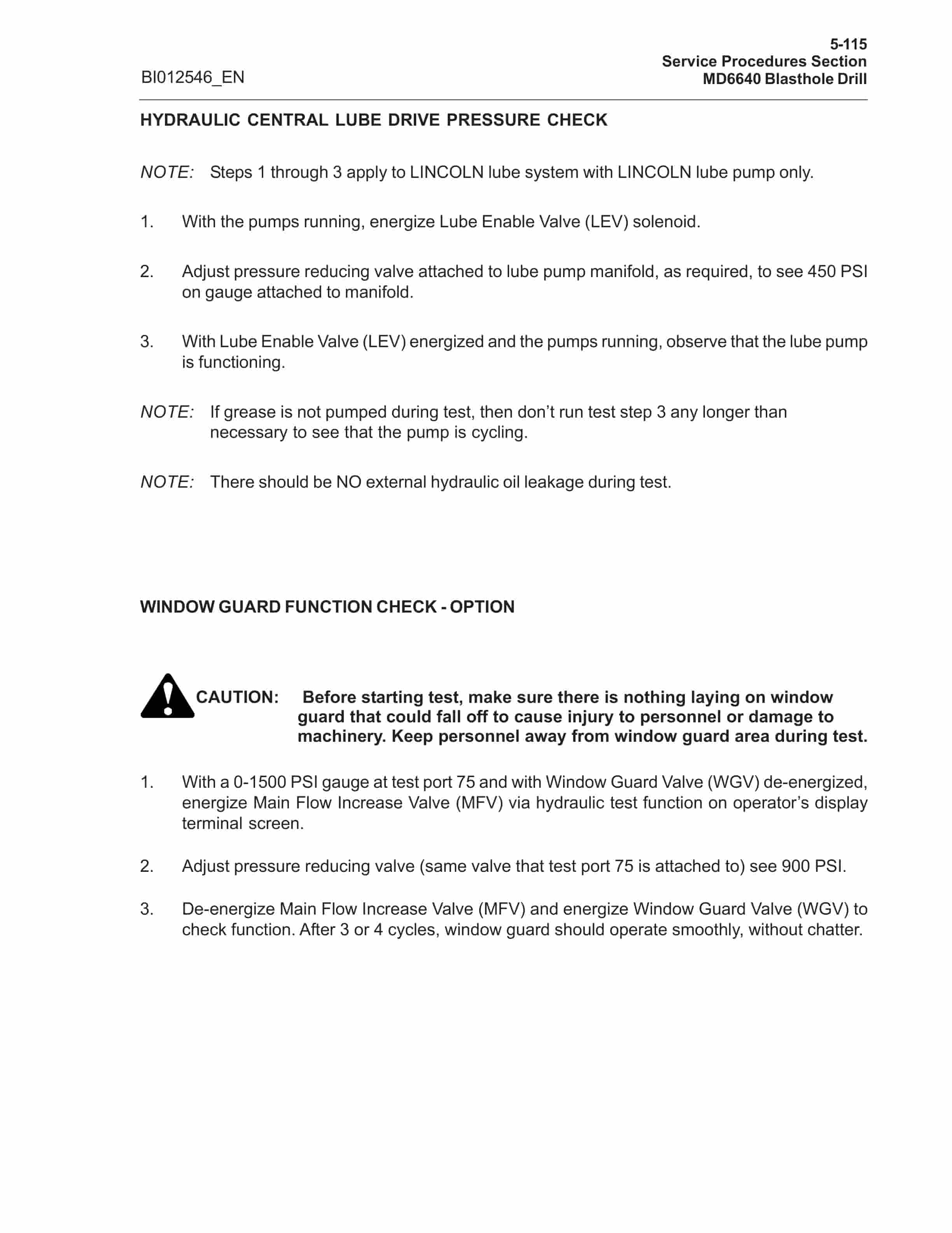 Caterpillar MD6640 Blast Hole Drill Operation And Maintenance Manual BI012546 5 Caterpillar MD6640 Blast Hole Drill Operation And Maintenance Manual BI012546 - Image 5