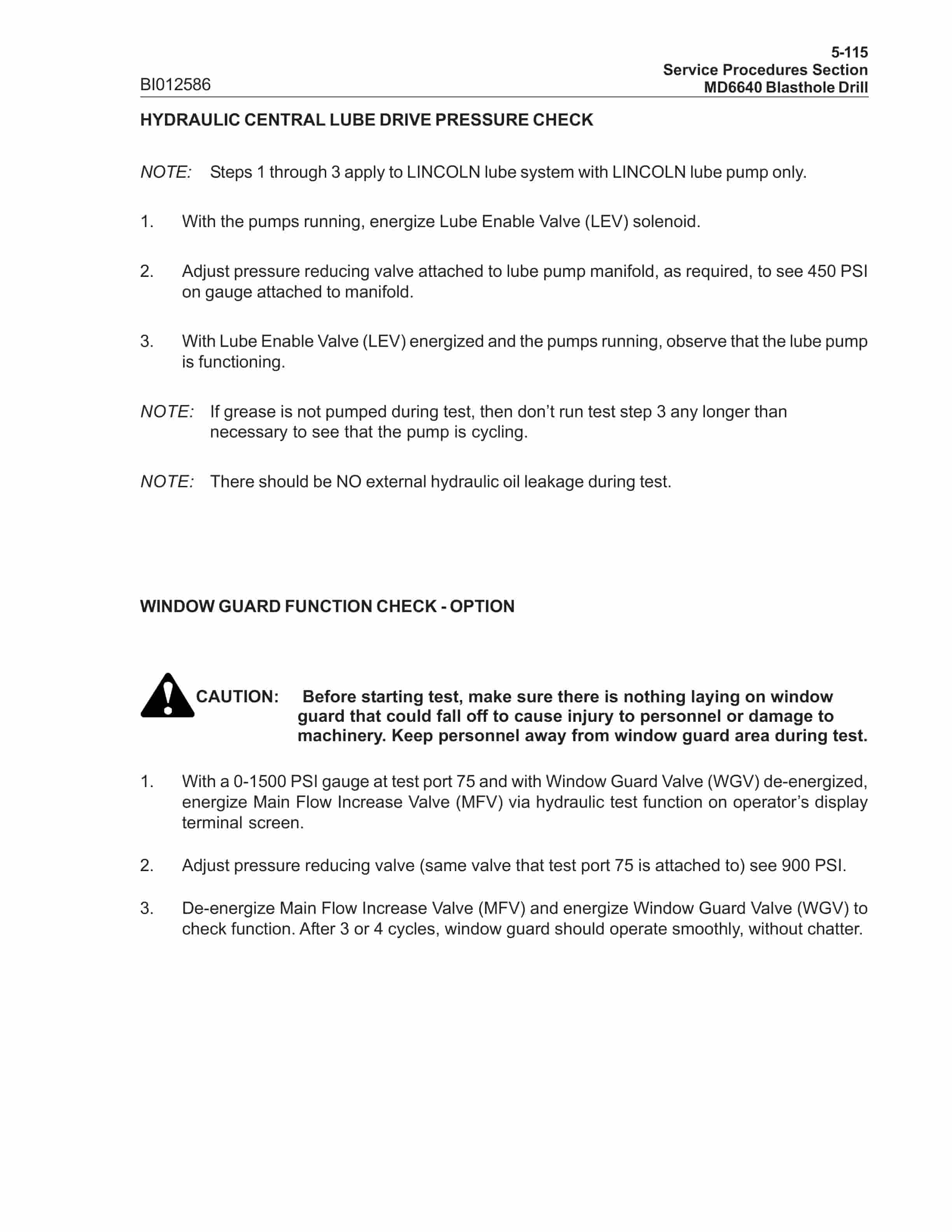 Caterpillar MD6640 Blast Hole Drill Operation And Maintenance Manual BI012586 5 Caterpillar MD6640 Blast Hole Drill Operation And Maintenance Manual BI012586 - Image 5