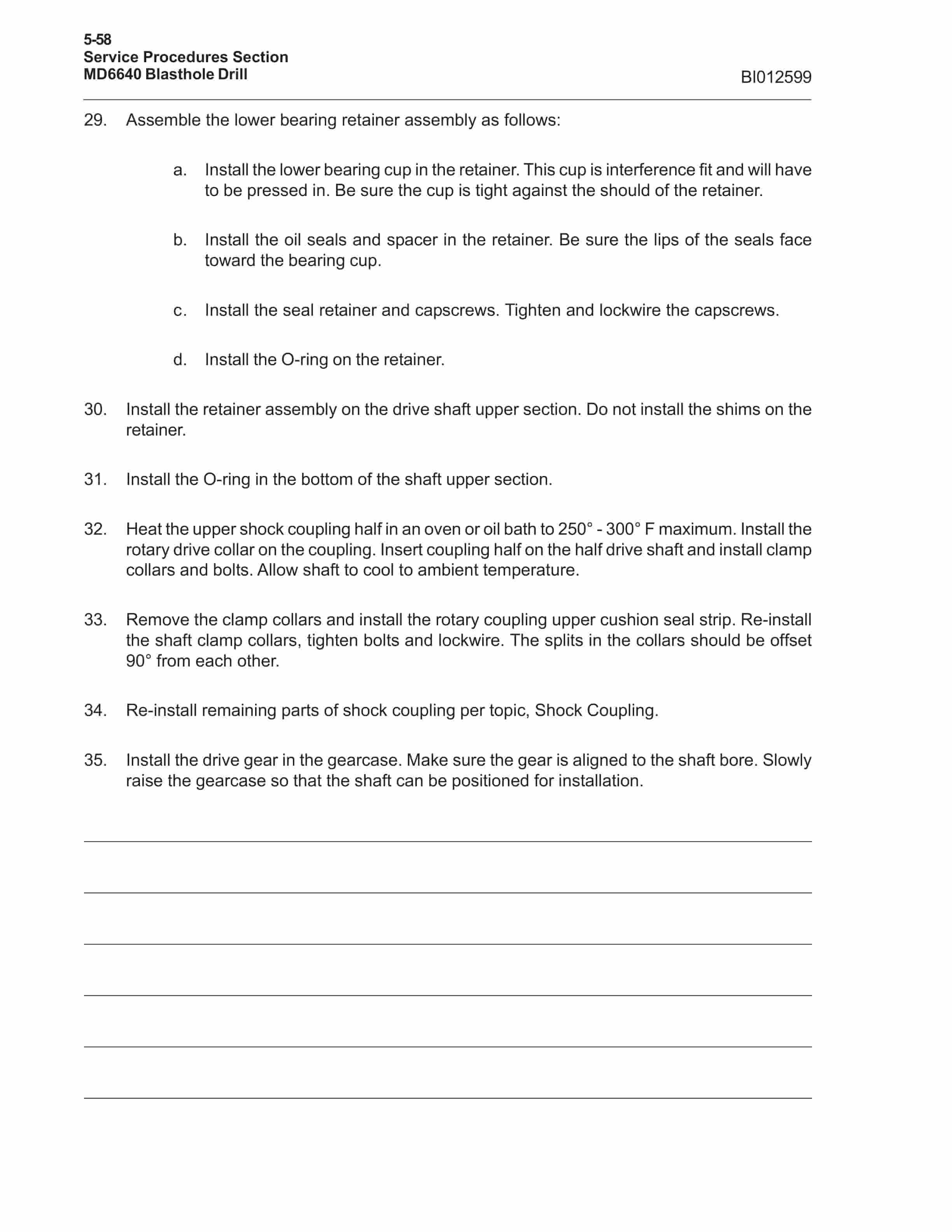 Caterpillar MD6640 Blast Hole Drill Operation And Maintenance Manual BI012599 3 Caterpillar MD6640 Blast Hole Drill Operation And Maintenance Manual BI012599 - Image 3