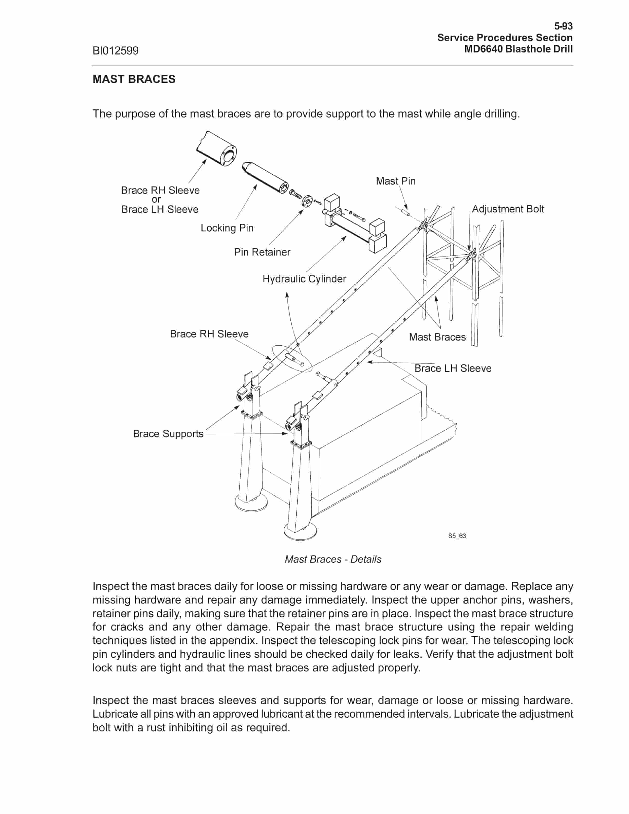 Caterpillar MD6640 Blast Hole Drill Operation And Maintenance Manual BI012599 4 Caterpillar MD6640 Blast Hole Drill Operation And Maintenance Manual BI012599 - Image 4