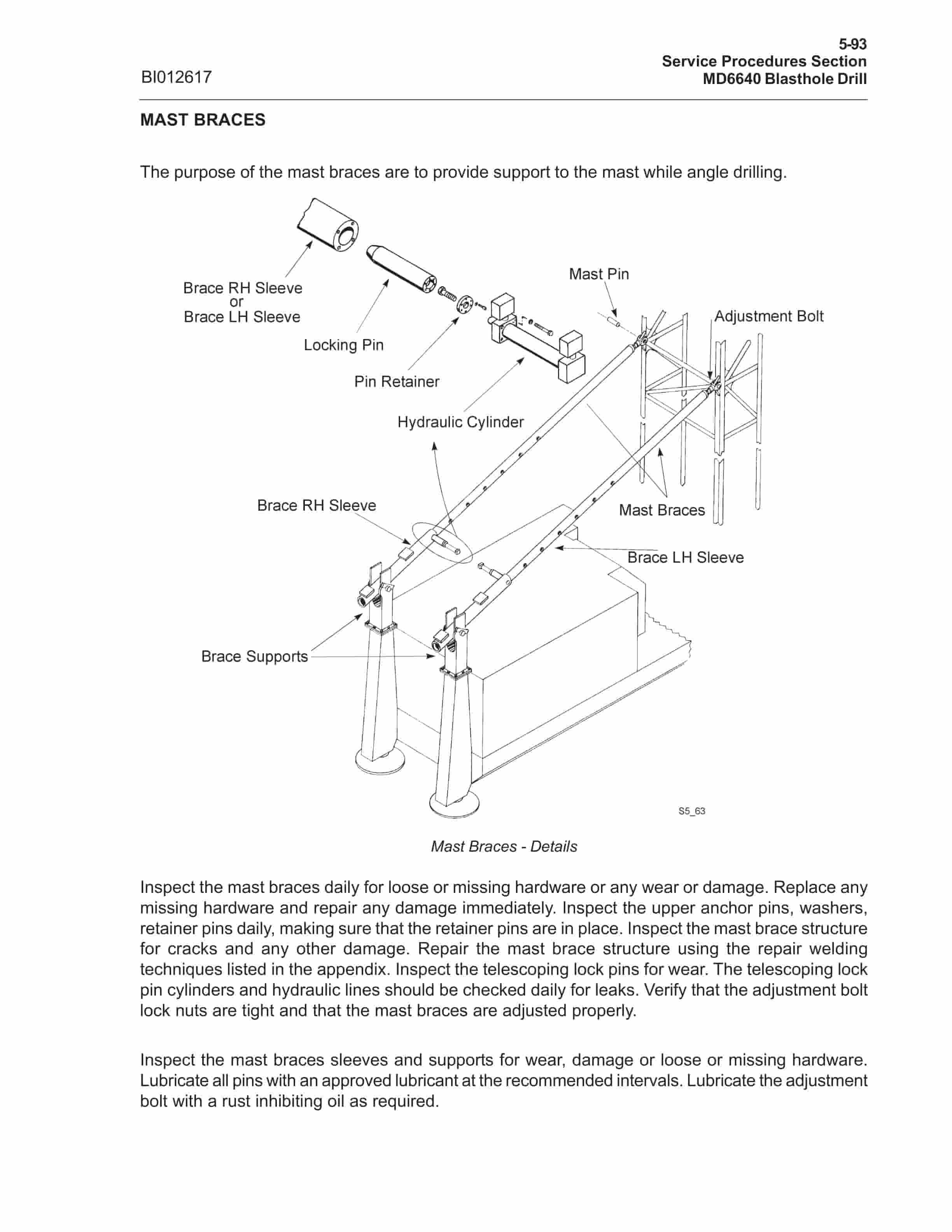 Caterpillar MD6640 Blast Hole Drill Operation And Maintenance Manual BI012617 4 Caterpillar MD6640 Blast Hole Drill Operation And Maintenance Manual BI012617 - Image 4