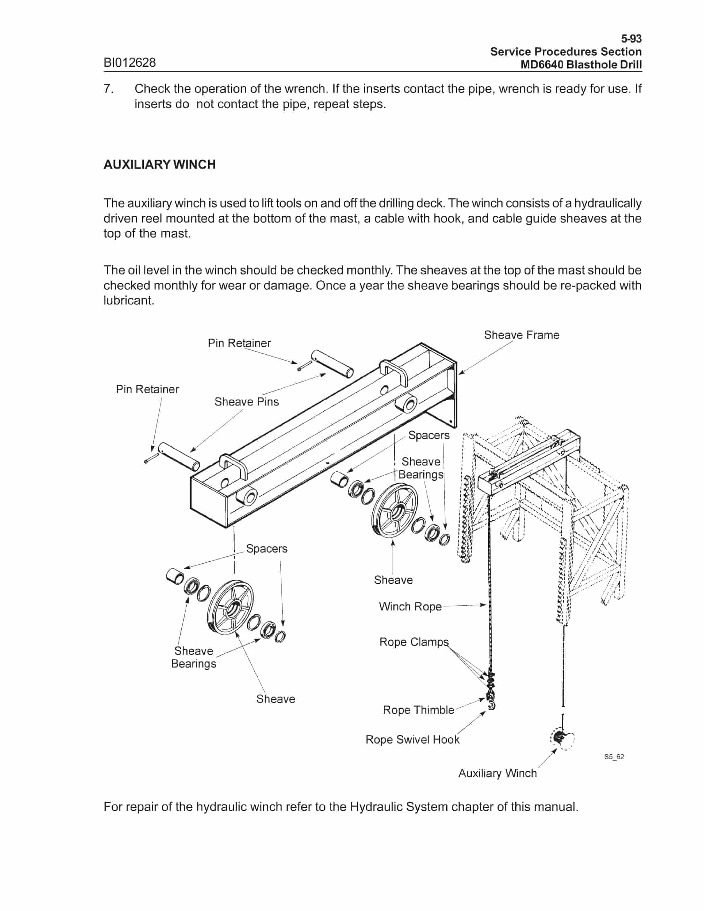 Caterpillar MD6640 Blast Hole Drill Operation And Maintenance Manual BI012628 4 Caterpillar MD6640 Blast Hole Drill Operation And Maintenance Manual BI012628 - Image 4