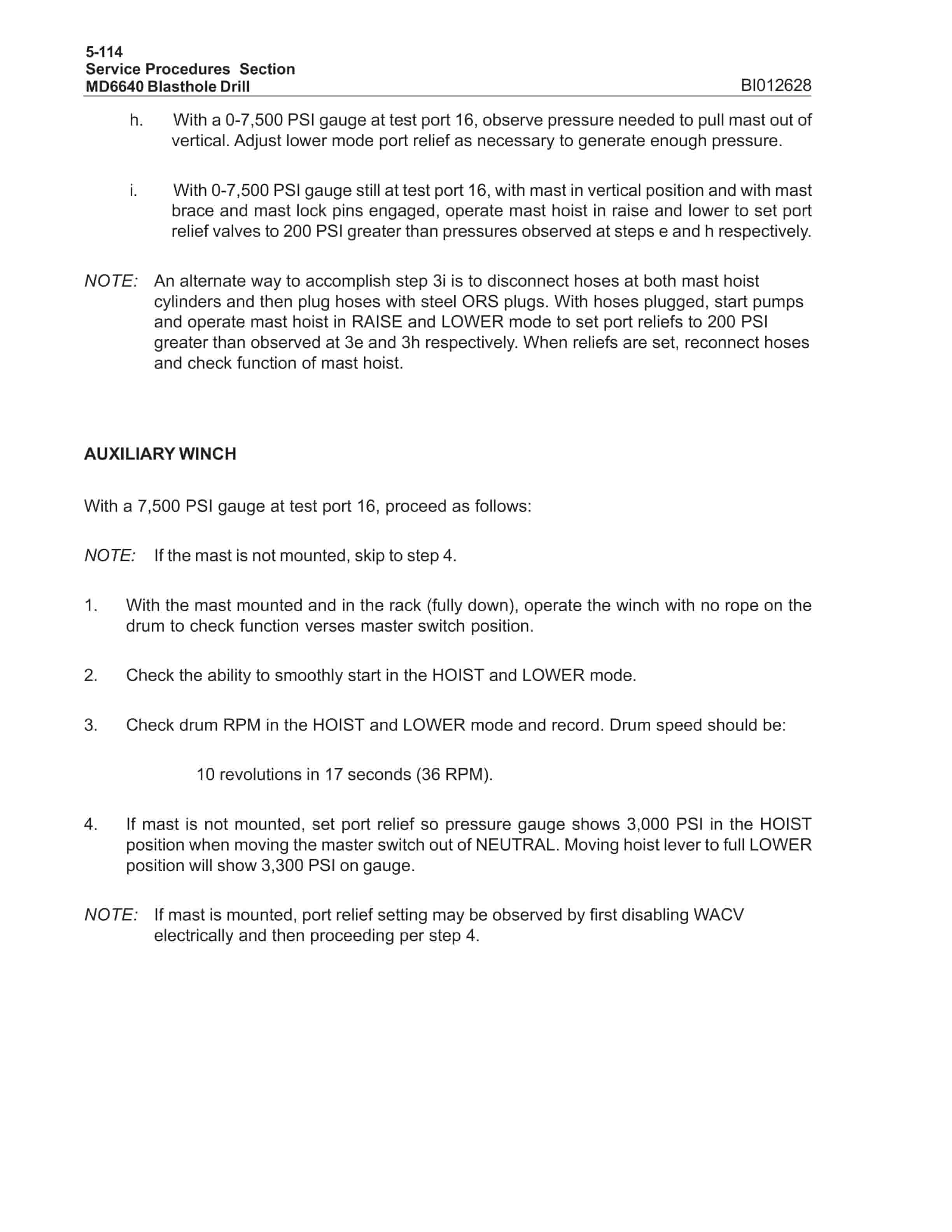 Caterpillar MD6640 Blast Hole Drill Operation And Maintenance Manual BI012628 5 Caterpillar MD6640 Blast Hole Drill Operation And Maintenance Manual BI012628 - Image 5