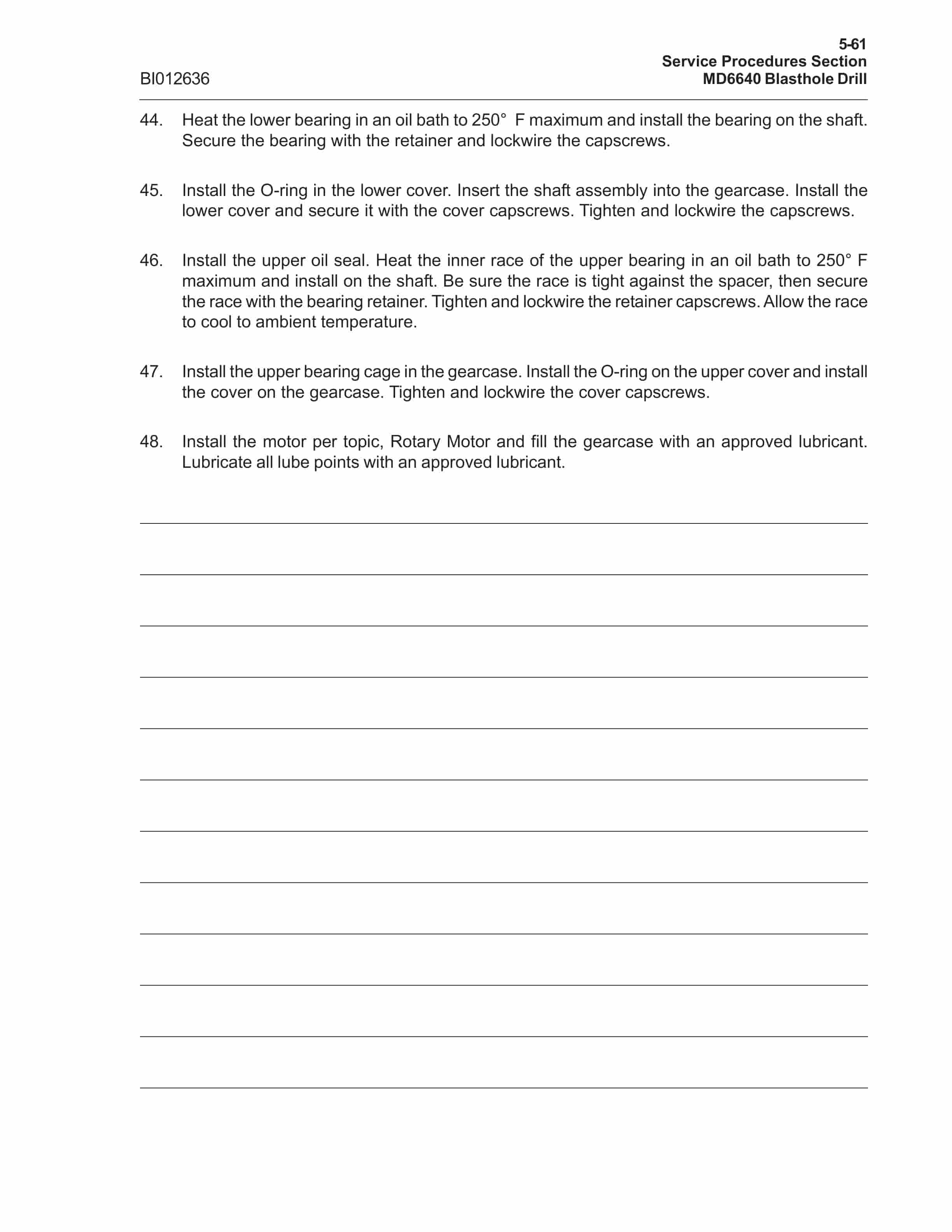 Caterpillar MD6640 Blast Hole Drill Operation And Maintenance Manual BI012636 3 Caterpillar MD6640 Blast Hole Drill Operation And Maintenance Manual BI012636 - Image 3