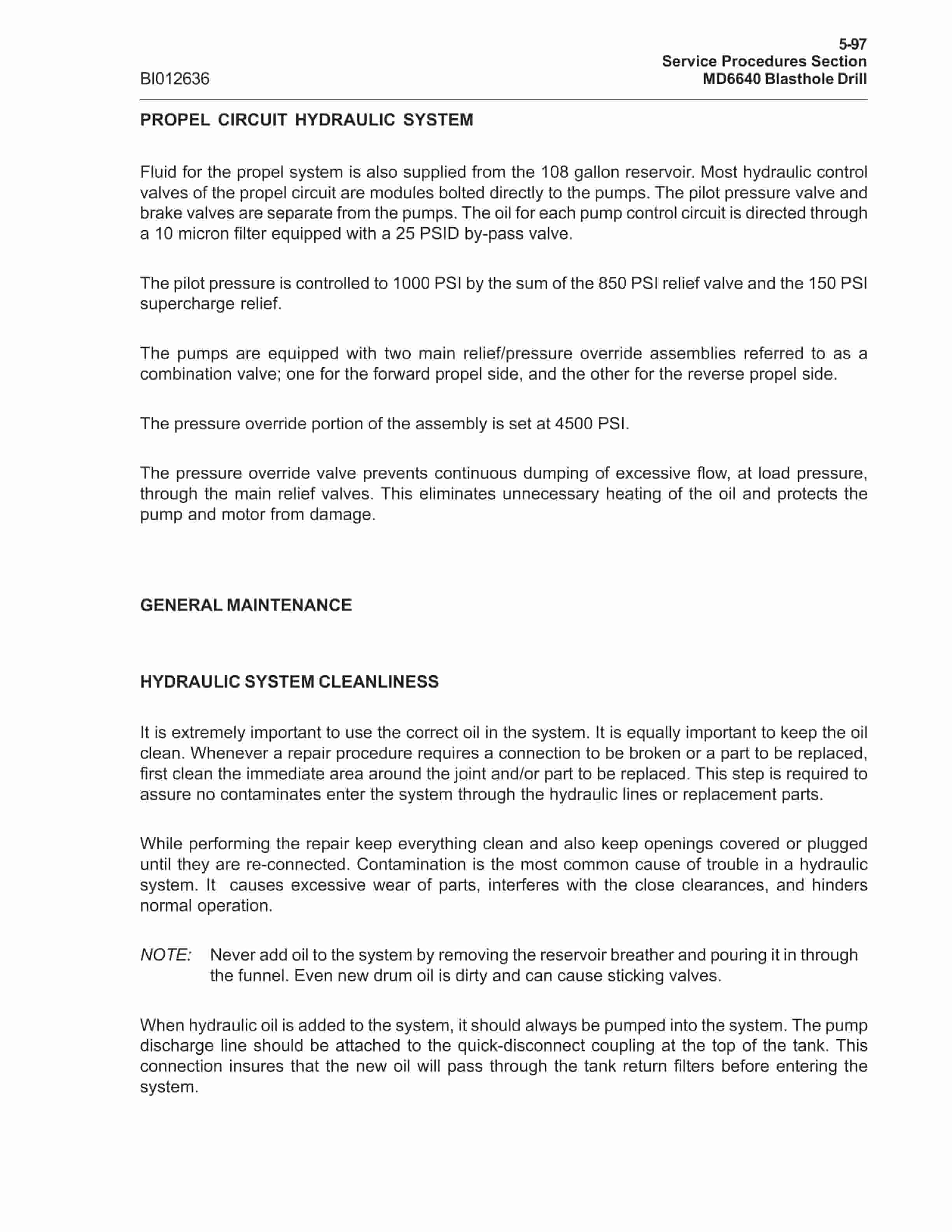 Caterpillar MD6640 Blast Hole Drill Operation And Maintenance Manual BI012636 4 Caterpillar MD6640 Blast Hole Drill Operation And Maintenance Manual BI012636 - Image 4