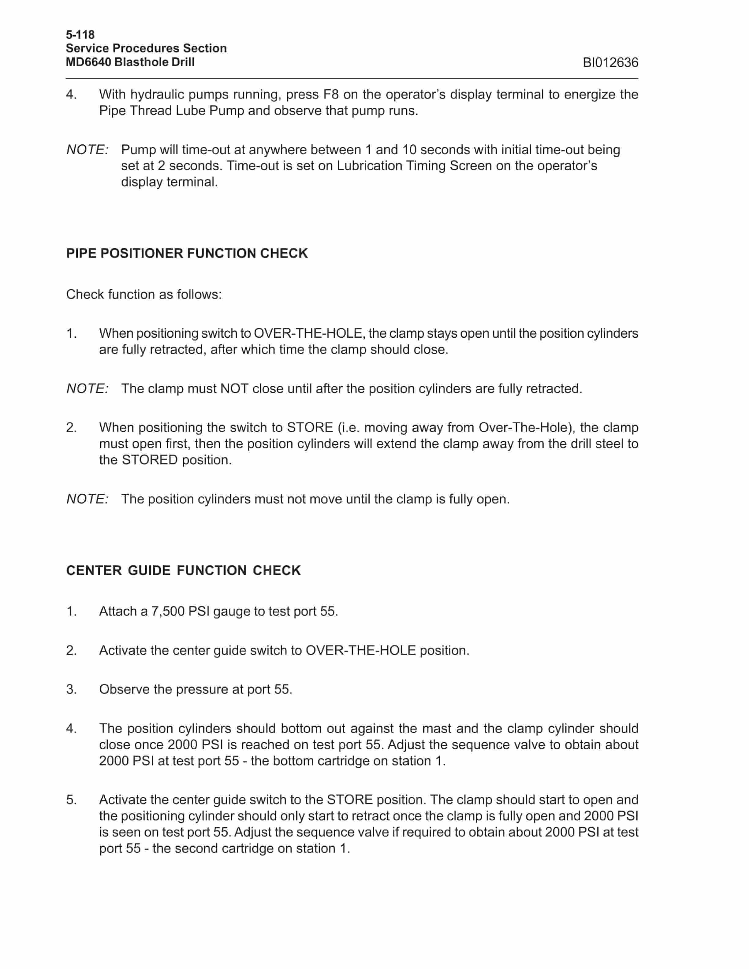 Caterpillar MD6640 Blast Hole Drill Operation And Maintenance Manual BI012636 5 Caterpillar MD6640 Blast Hole Drill Operation And Maintenance Manual BI012636 - Image 5