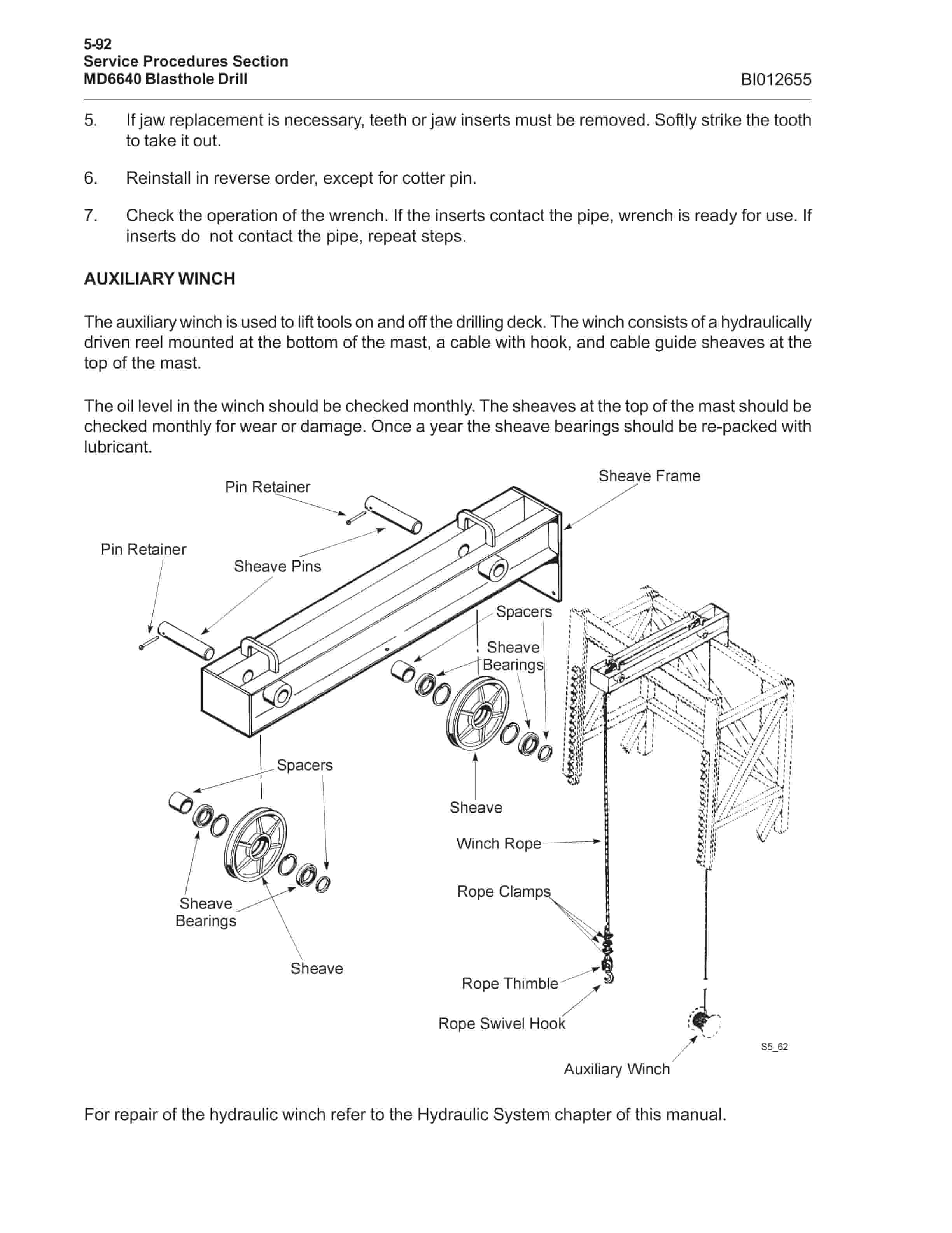 Caterpillar MD6640 Blast Hole Drill Operation And Maintenance Manual BI012655 4 Caterpillar MD6640 Blast Hole Drill Operation And Maintenance Manual BI012655 - Image 4