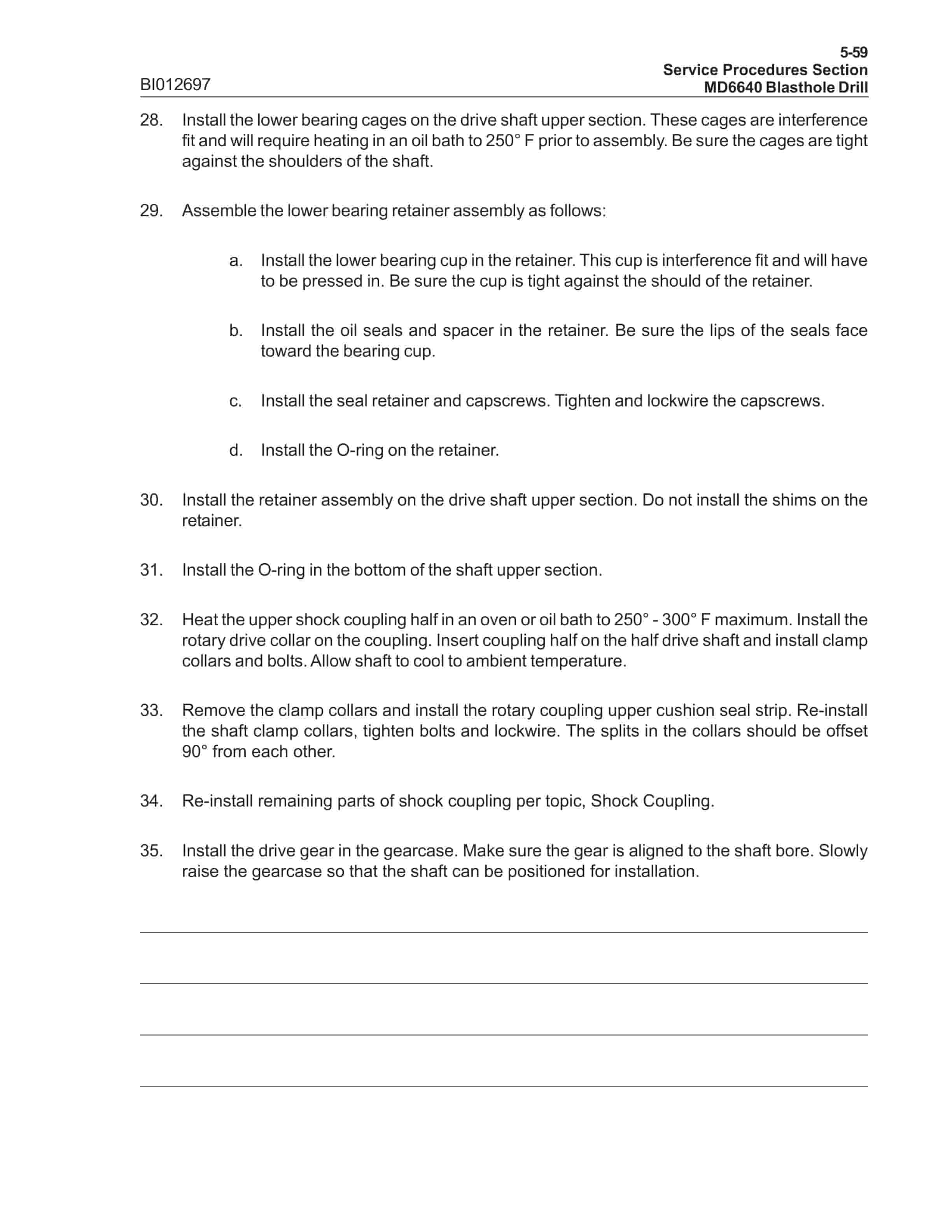 Caterpillar MD6640 Blast Hole Drill Operation And Maintenance Manual BI012697 3 Caterpillar MD6640 Blast Hole Drill Operation And Maintenance Manual BI012697 - Image 3