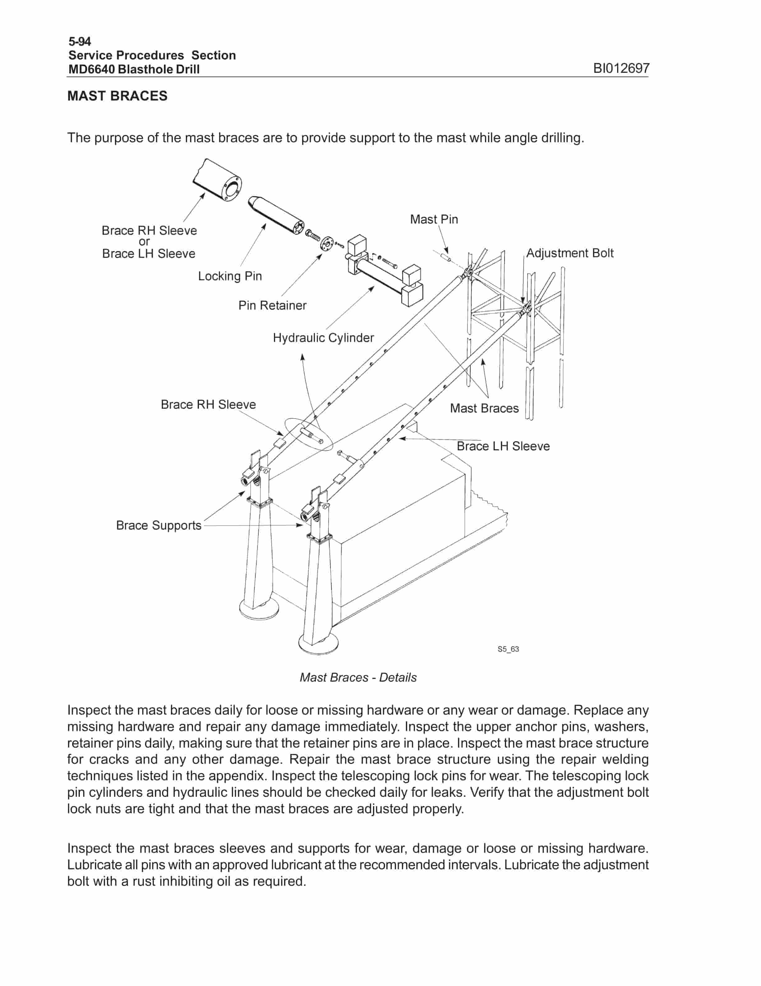 Caterpillar MD6640 Blast Hole Drill Operation And Maintenance Manual BI012697 4 Caterpillar MD6640 Blast Hole Drill Operation And Maintenance Manual BI012697 - Image 4