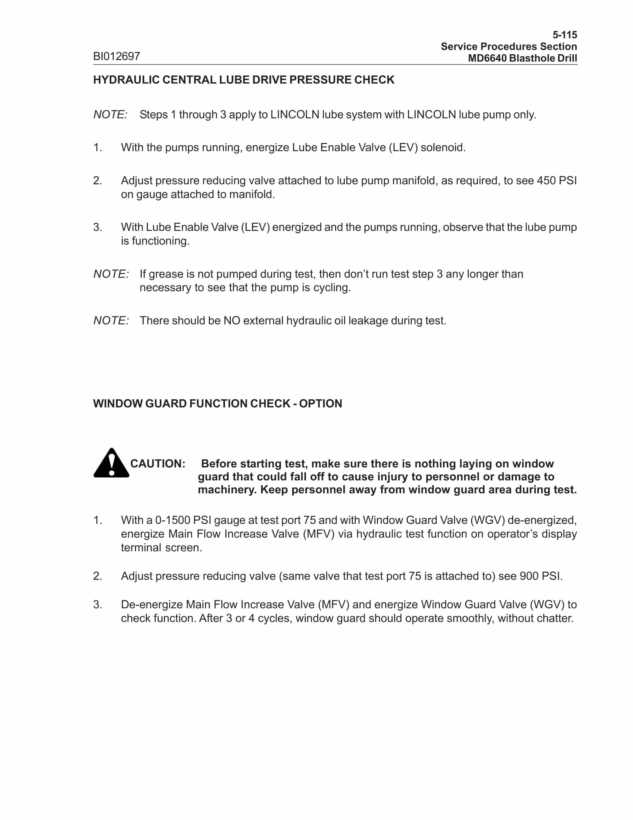 Caterpillar MD6640 Blast Hole Drill Operation And Maintenance Manual BI012697 5 Caterpillar MD6640 Blast Hole Drill Operation And Maintenance Manual BI012697 - Image 5