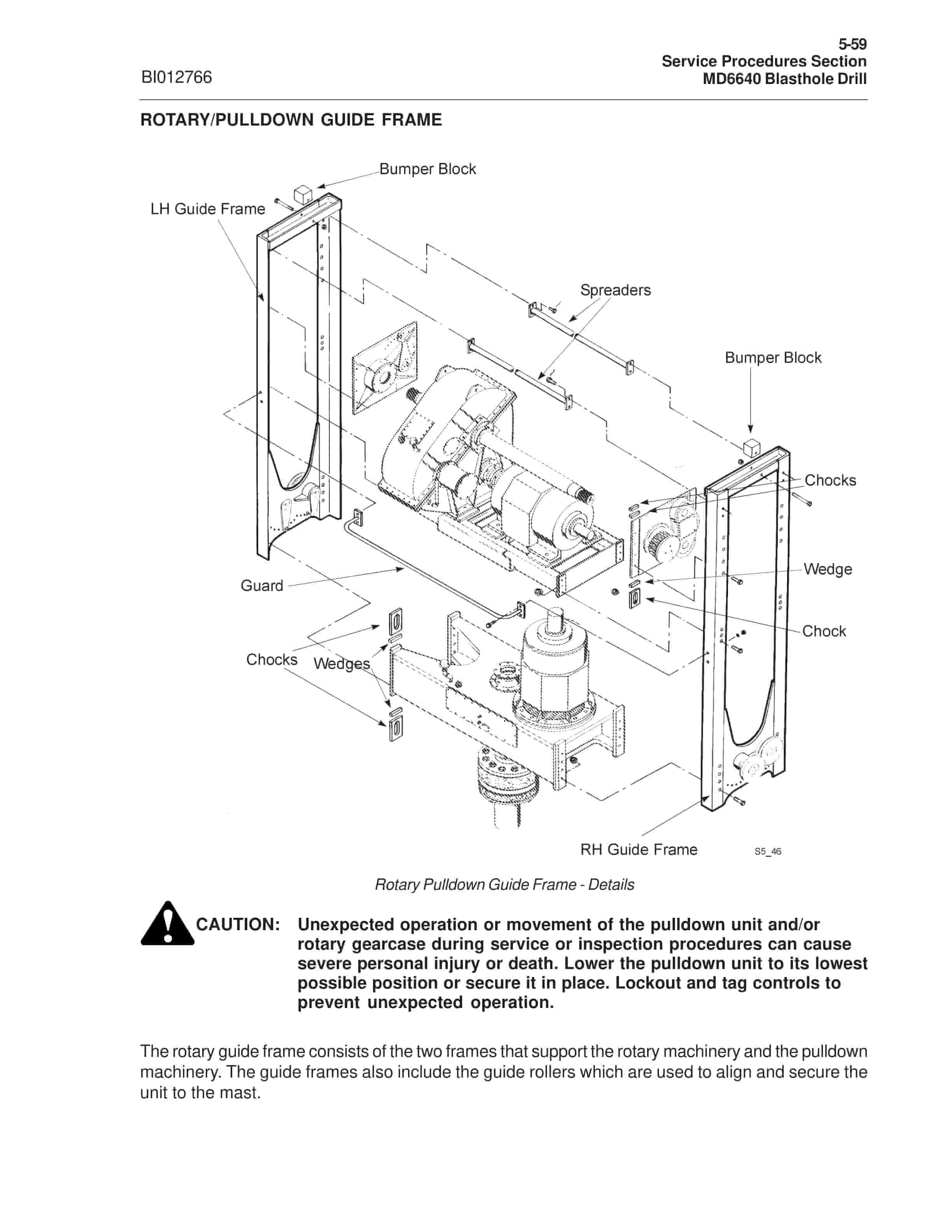 Caterpillar MD6640 Blast Hole Drill Operation And Maintenance Manual BI012766-3