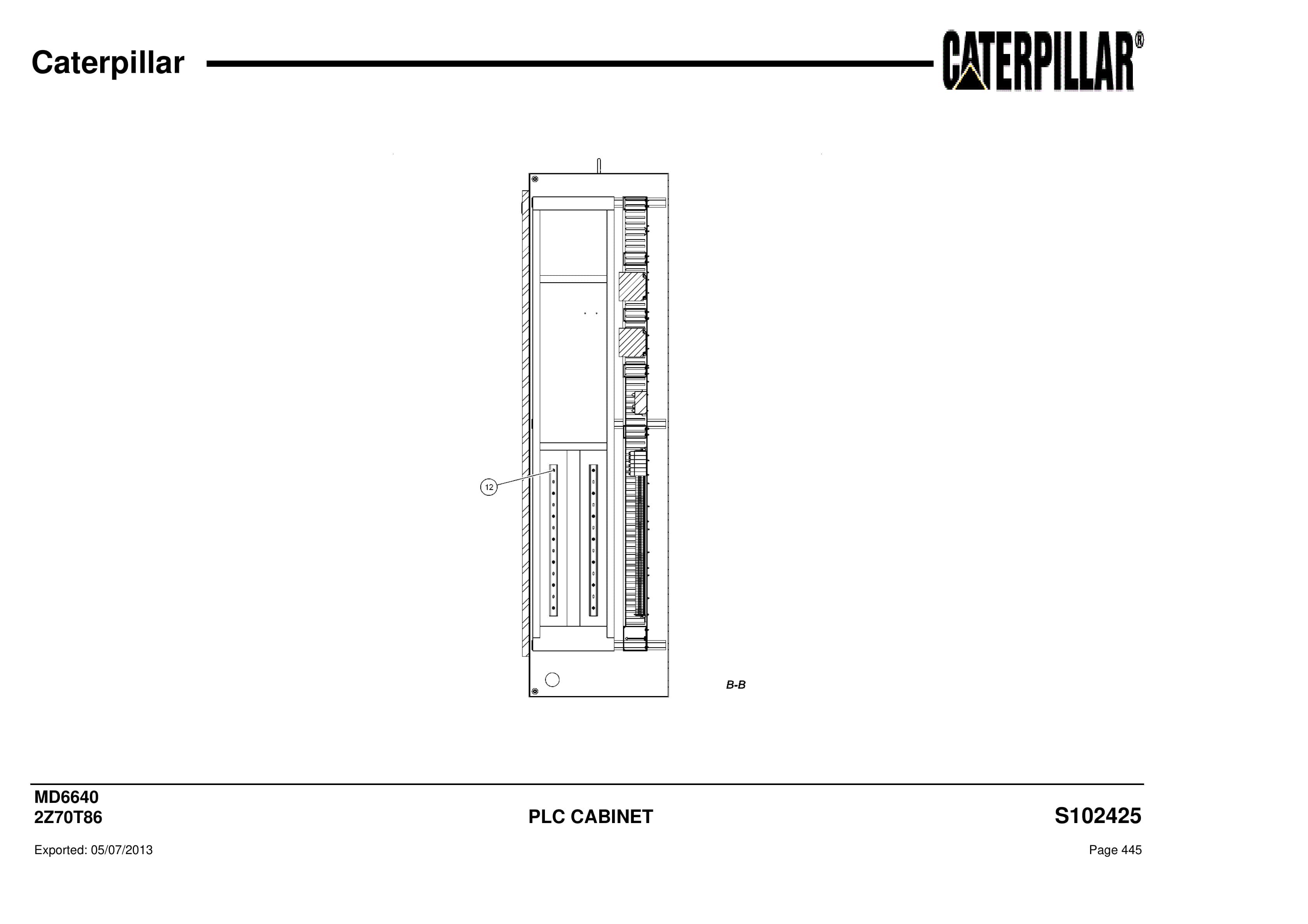 Caterpillar MD6640 Blast Hole Drill Parts Manual BI012529-2
