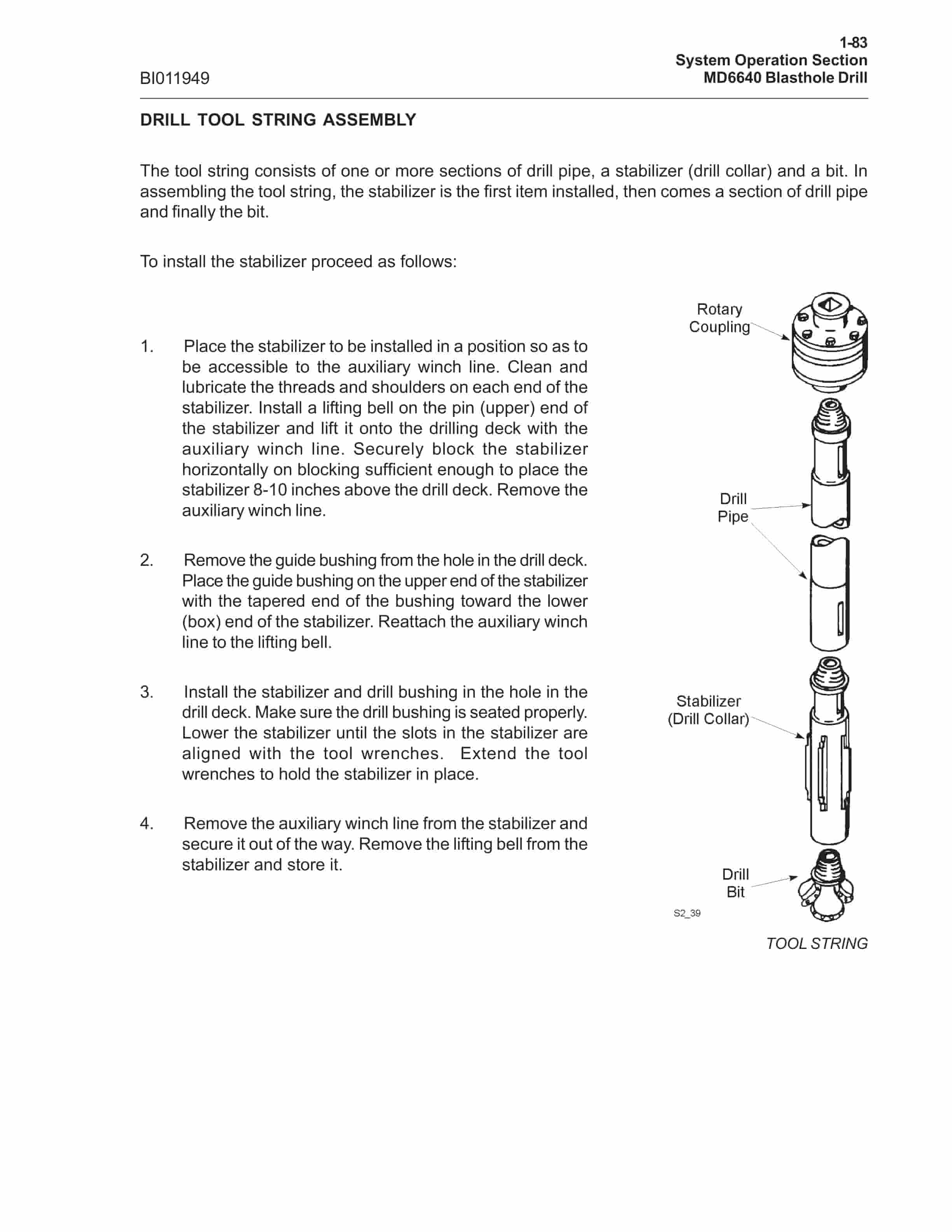 Caterpillar MD6640 Blast Hole Drill System Operation Manual BI011949-3