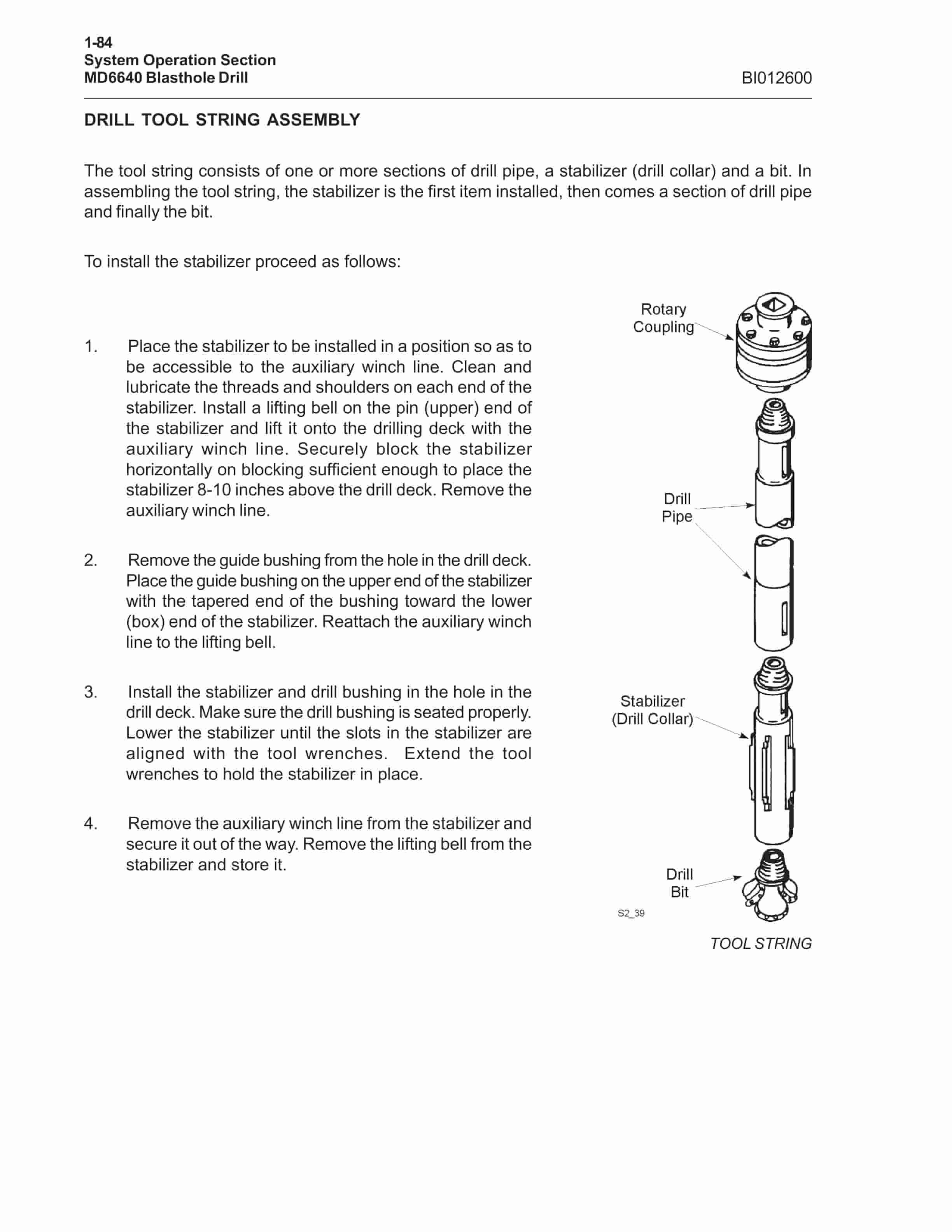 Caterpillar MD6640 Blast Hole Drill System Operation Manual BI012600-3